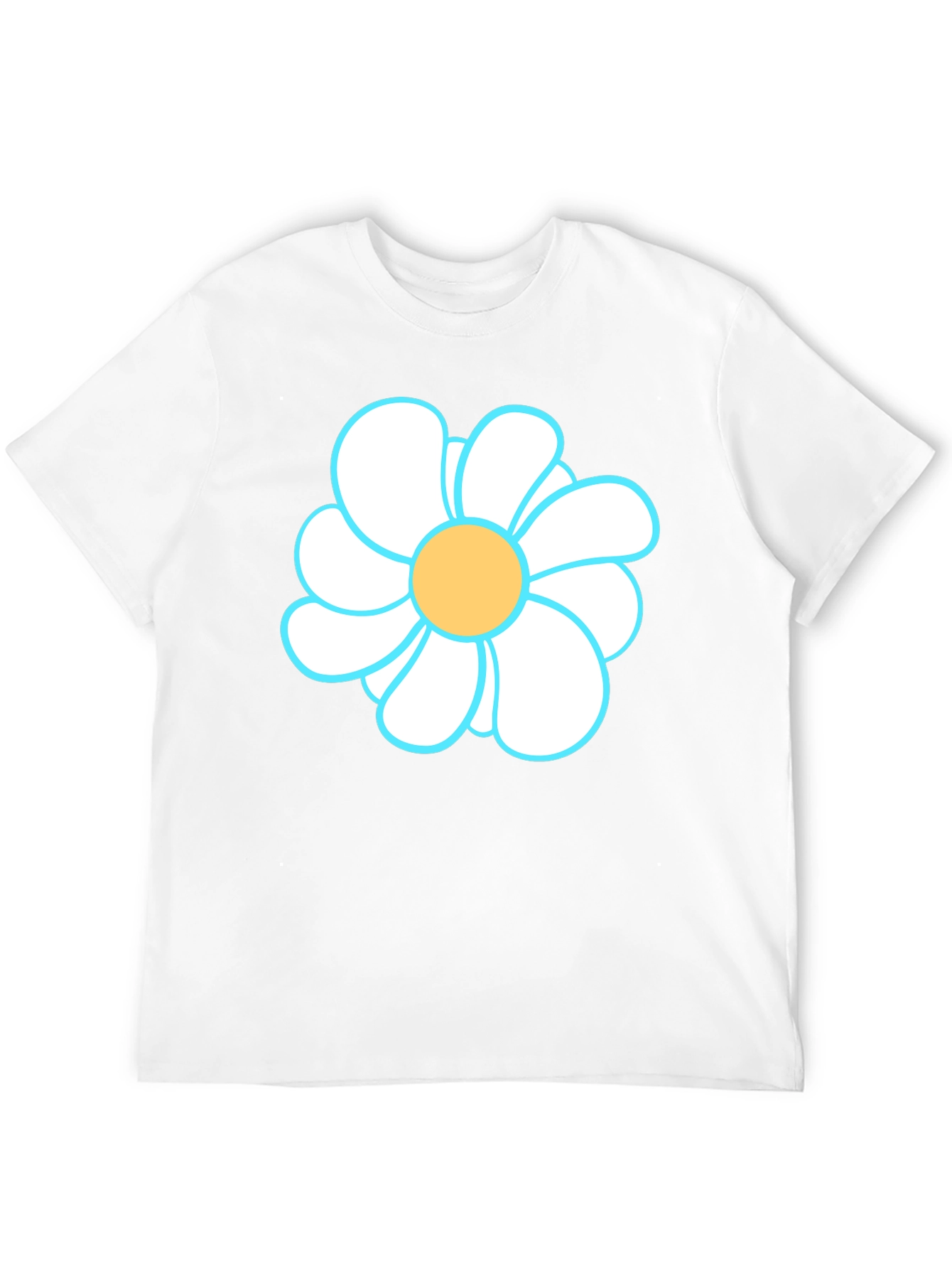 Daisy Graphic Tee - Black Cotton T-Shirt