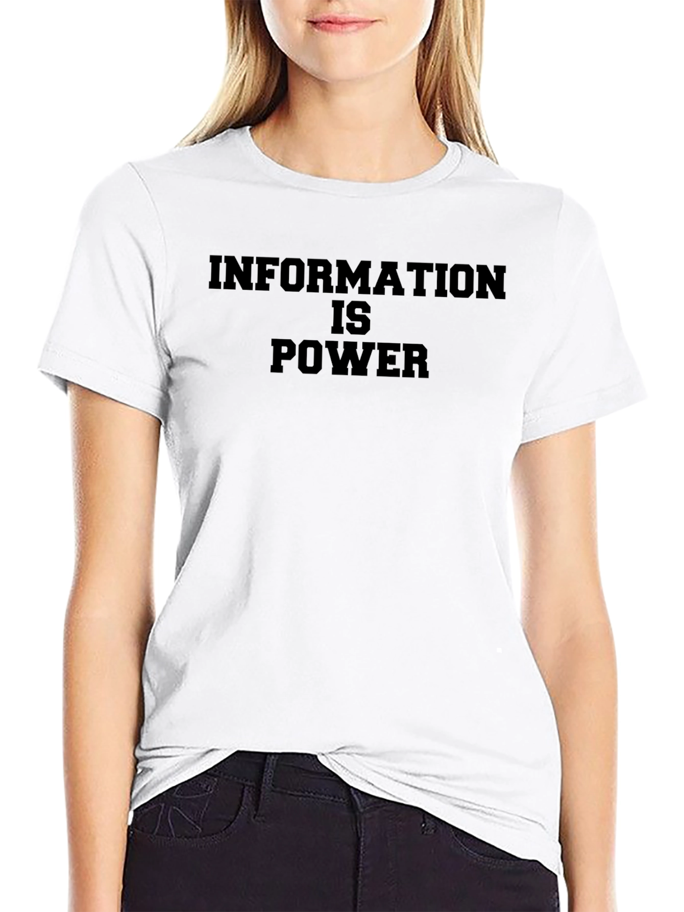 Information is Power Black T-Shirt