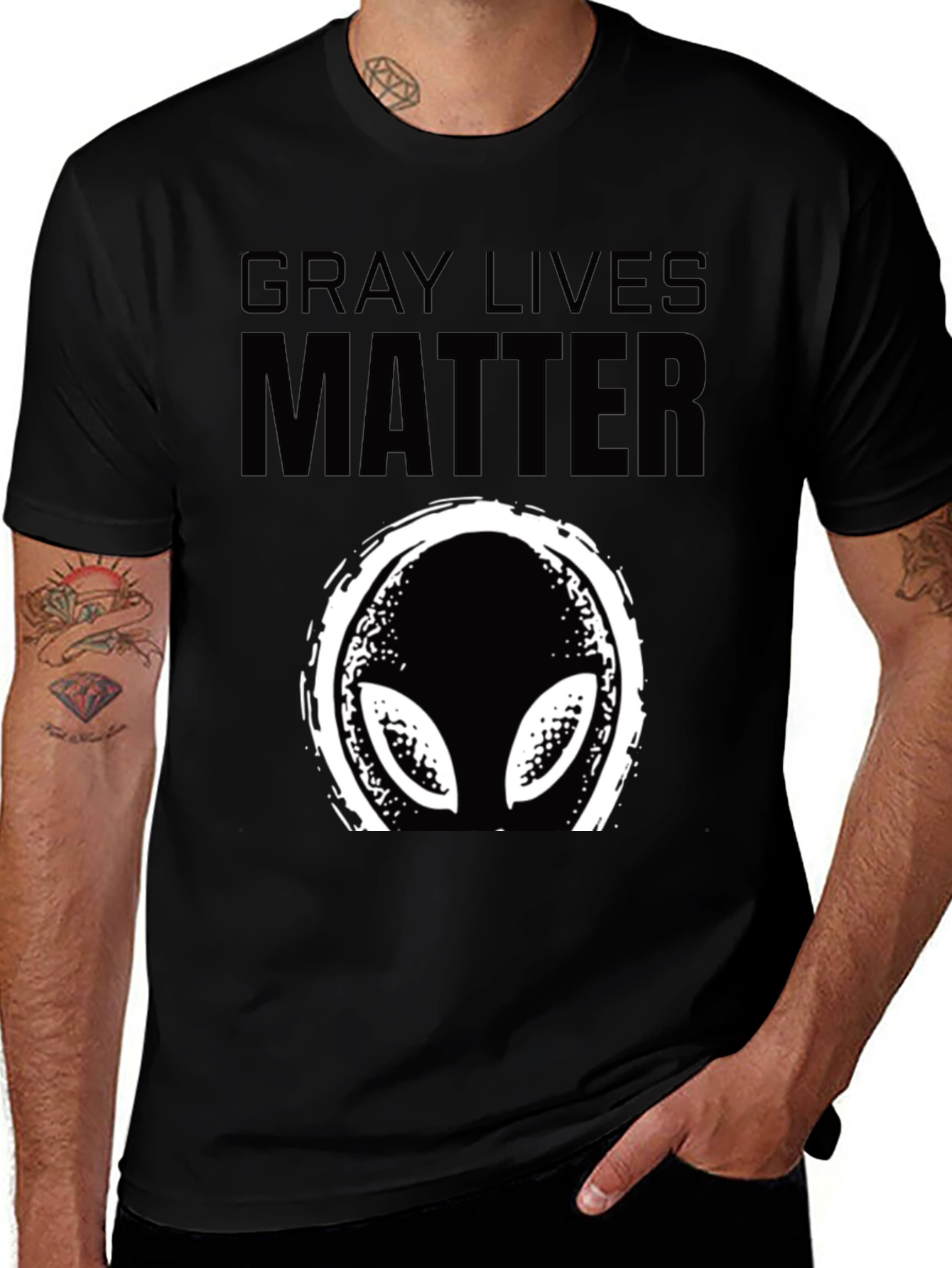 Gray Lives Matter Alien Graphic Tee