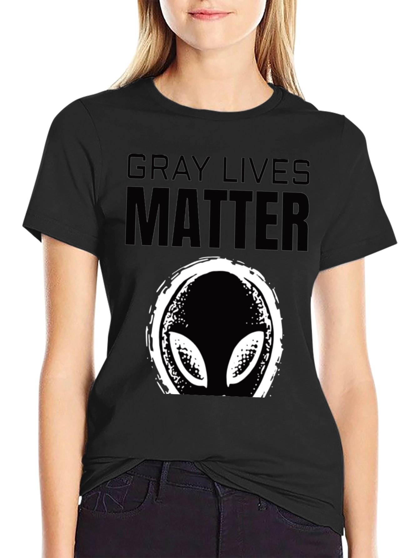 Gray Lives Matter Alien Graphic Tee