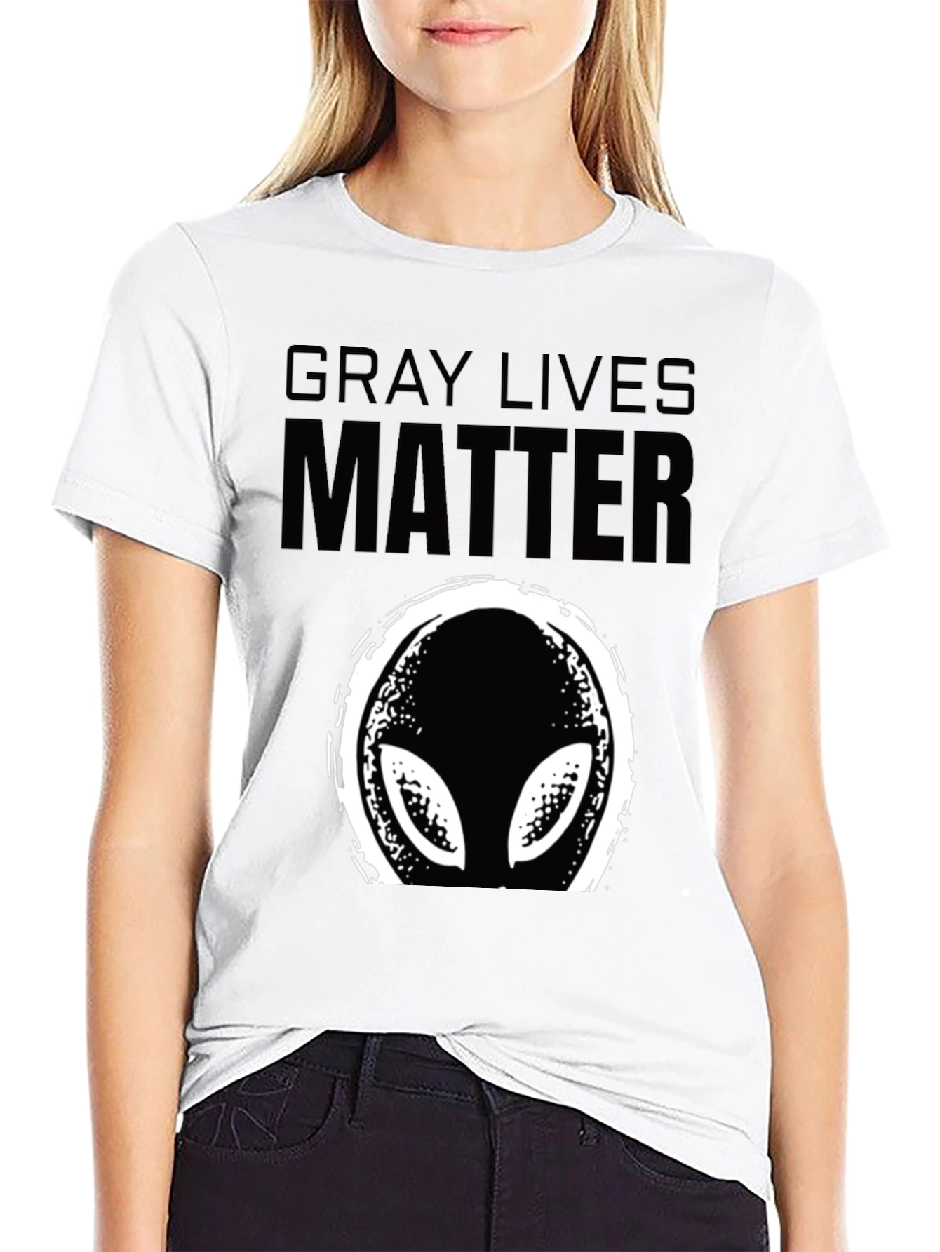 Gray Lives Matter Alien Graphic Tee