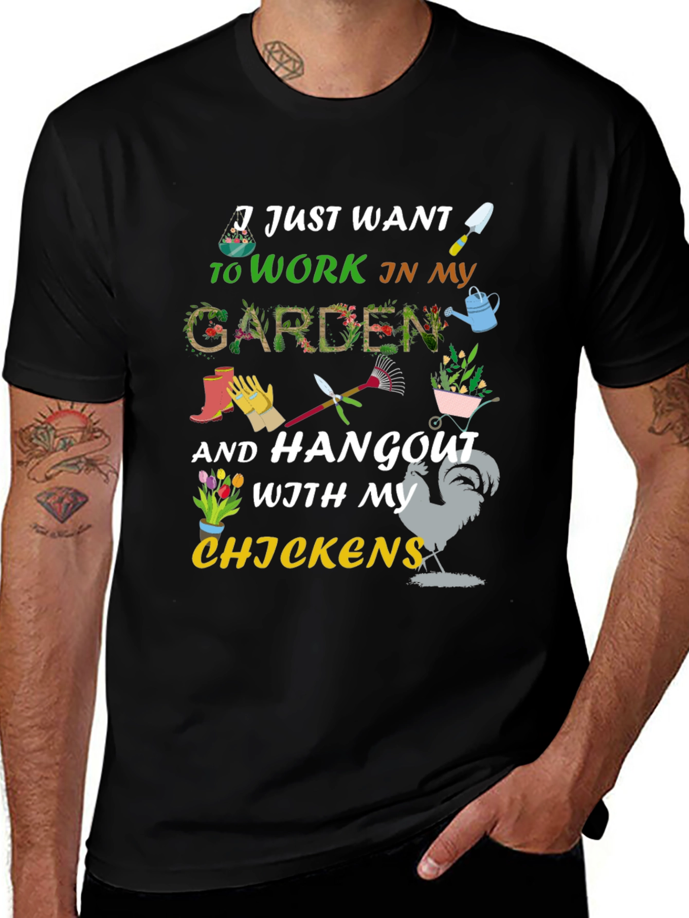 Gardening & Chicken Lover T-Shirt