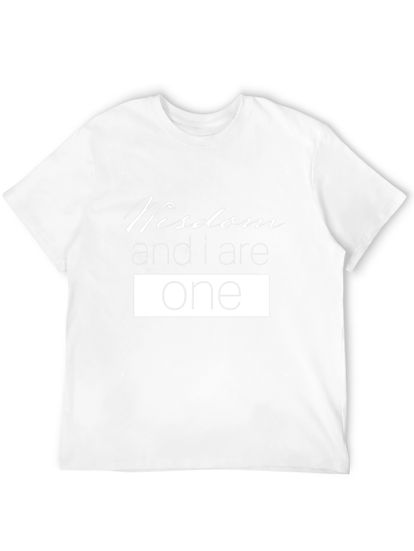 Wisdom and I Are One Black T-Shirt