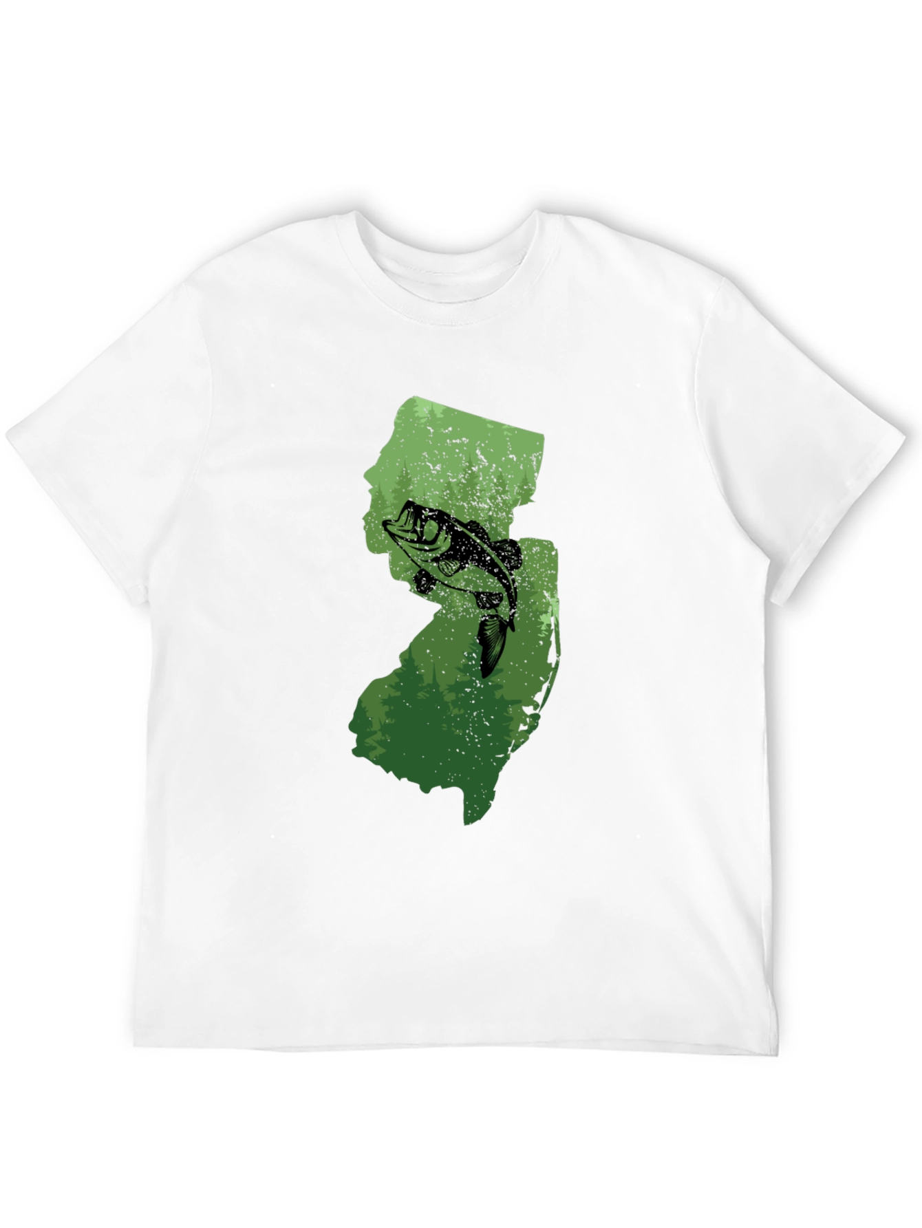 New Jersey Fishing State Pride Black T-Shirt