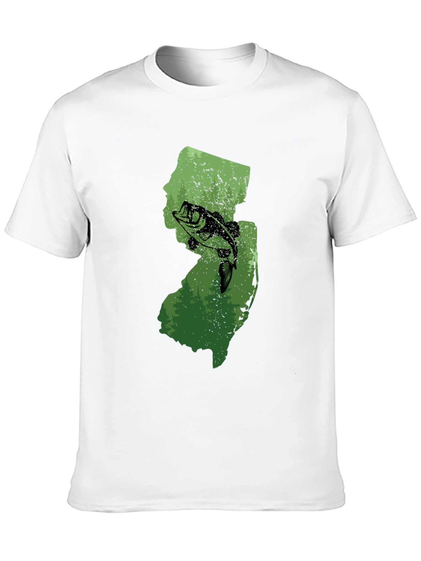 New Jersey Fishing State Pride Black T-Shirt
