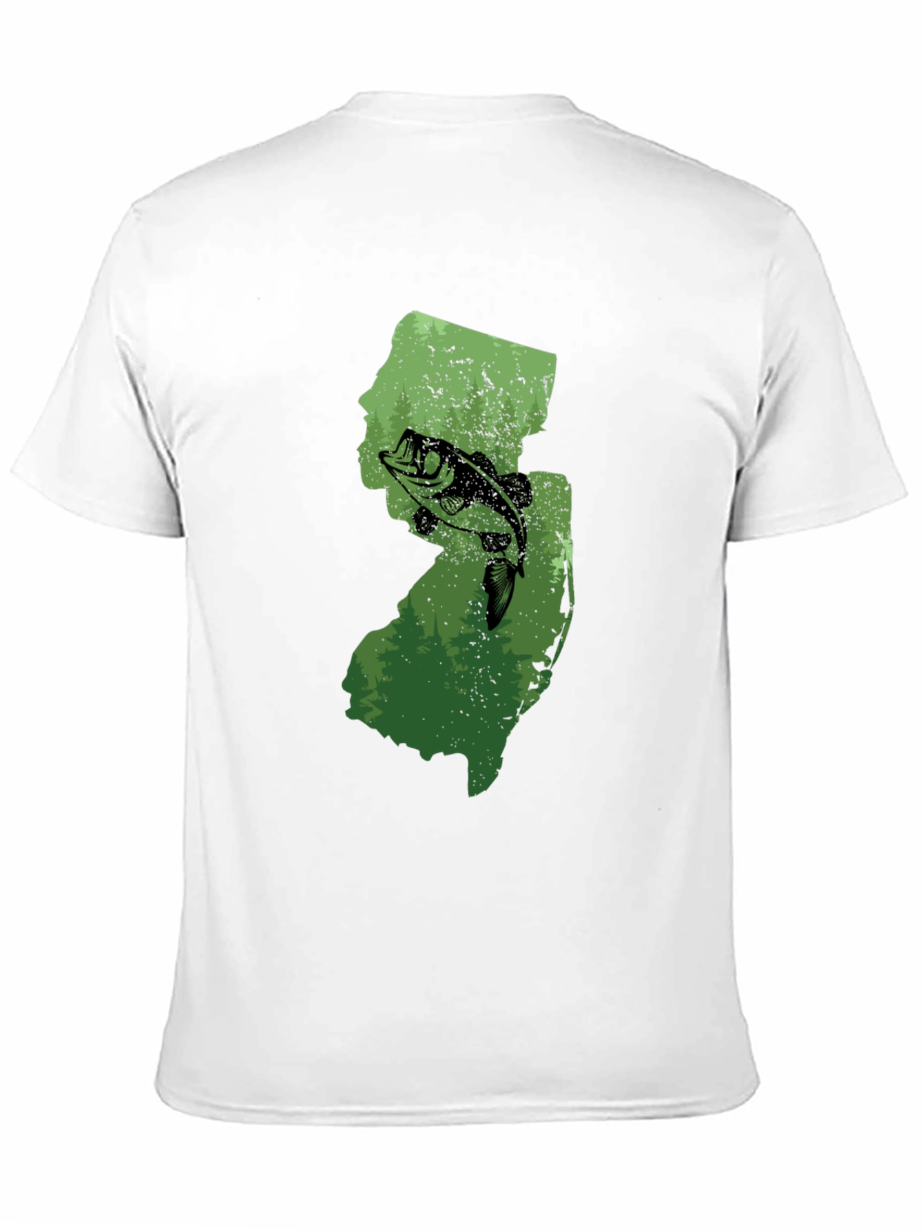 New Jersey Fishing State Pride Black T-Shirt