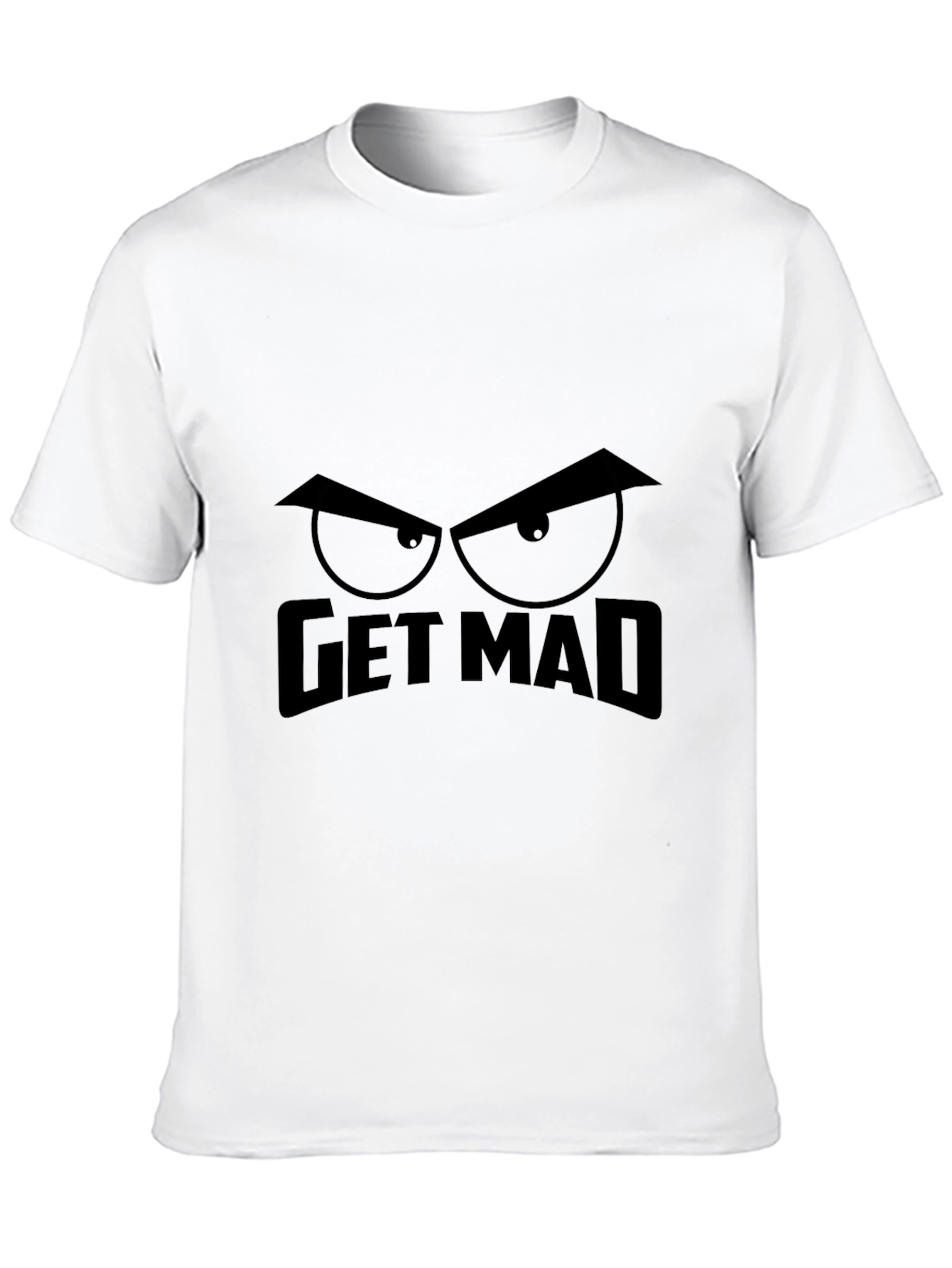 Get Mad Graphic Tee - Mens Black Cotton T-Shirt