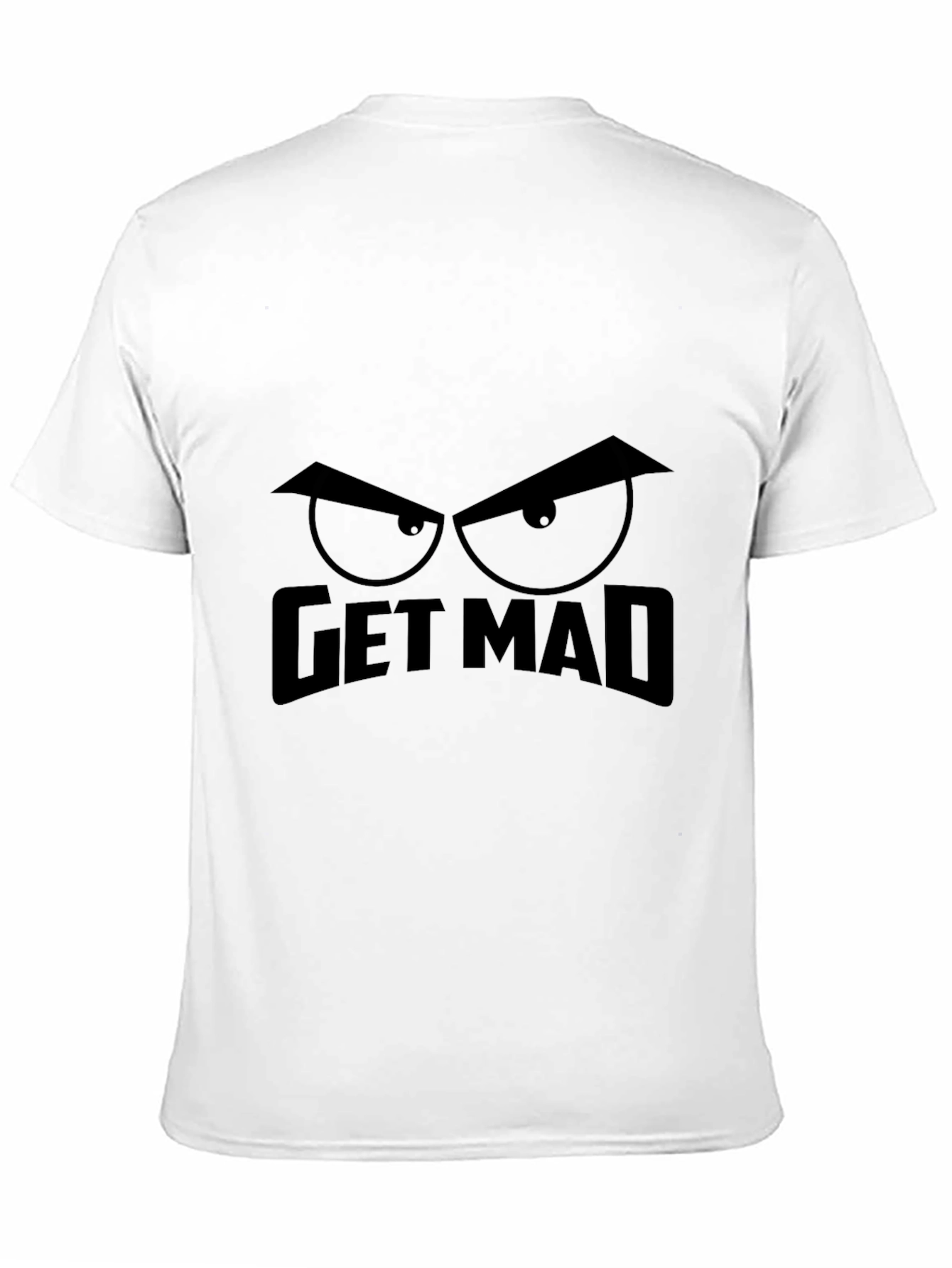 Get Mad Graphic Tee - Mens Black Cotton T-Shirt