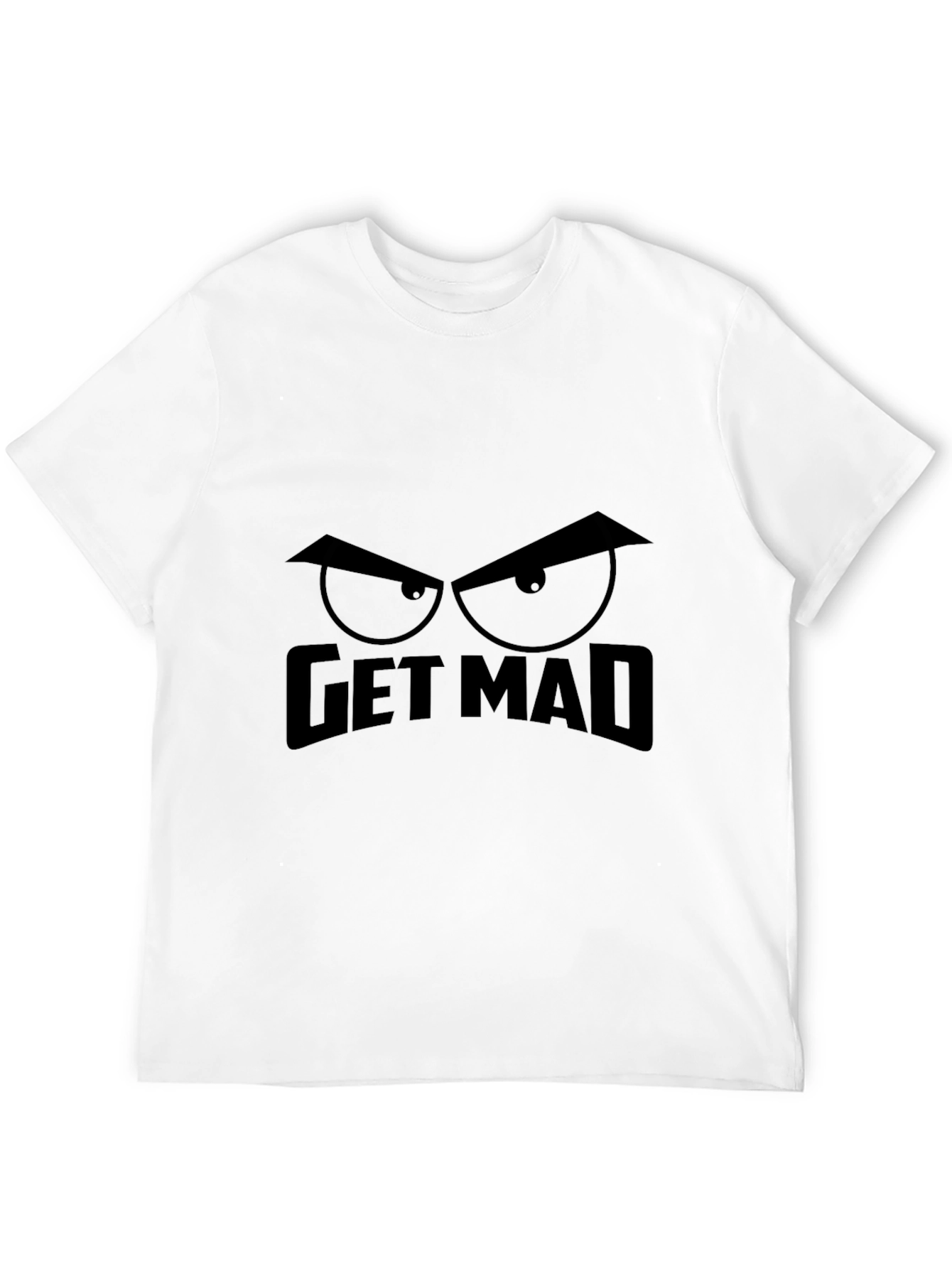Get Mad Graphic Tee - Mens Black Cotton T-Shirt
