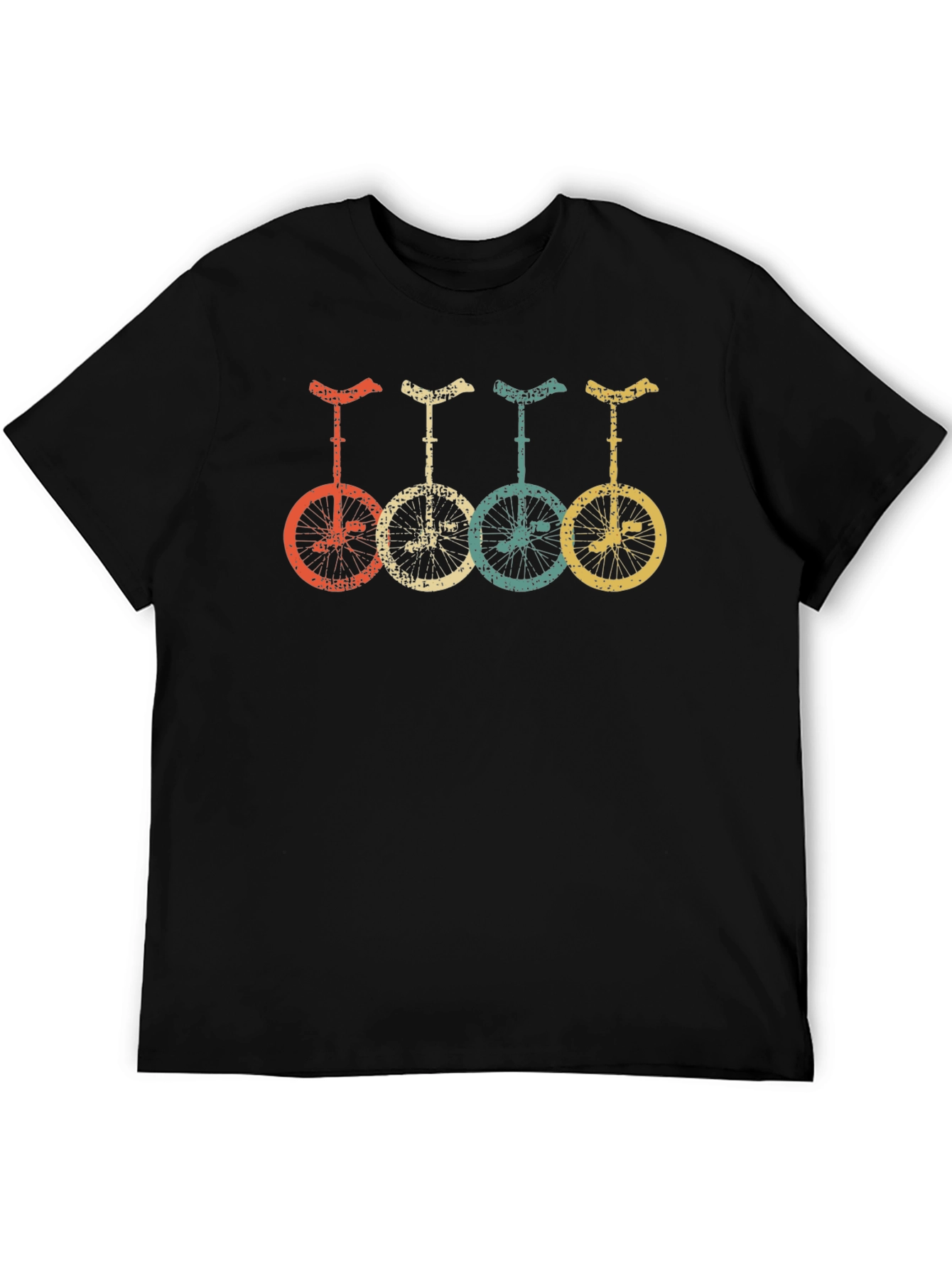 Retro Unicycle T-Shirt - Black Tee