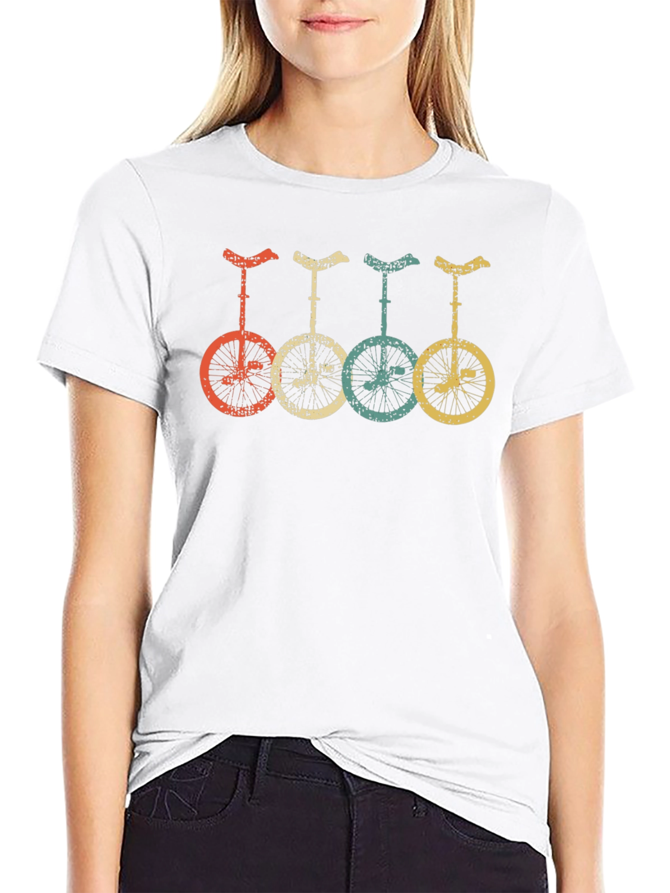 Retro Unicycle T-Shirt - Black Tee
