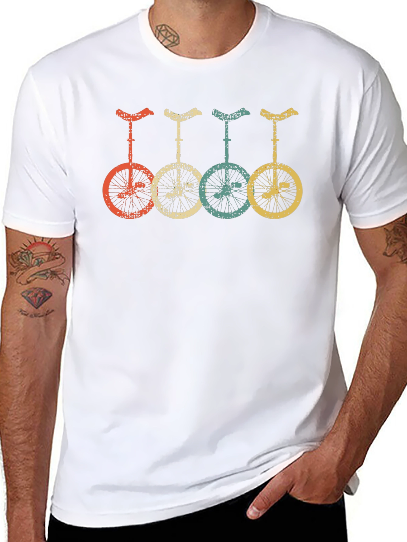 Retro Unicycle T-Shirt - Black Tee