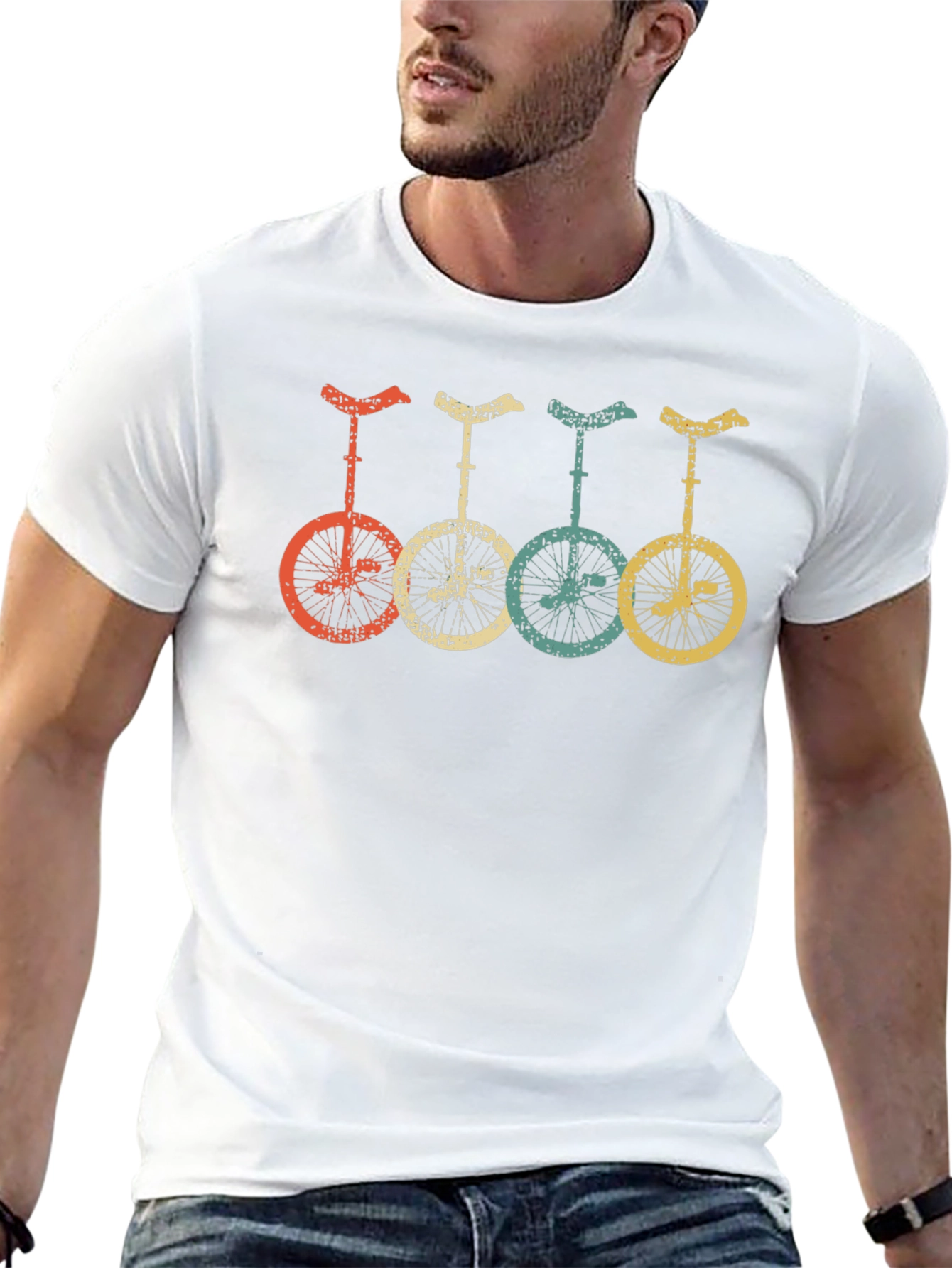 Retro Unicycle T-Shirt - Black Tee