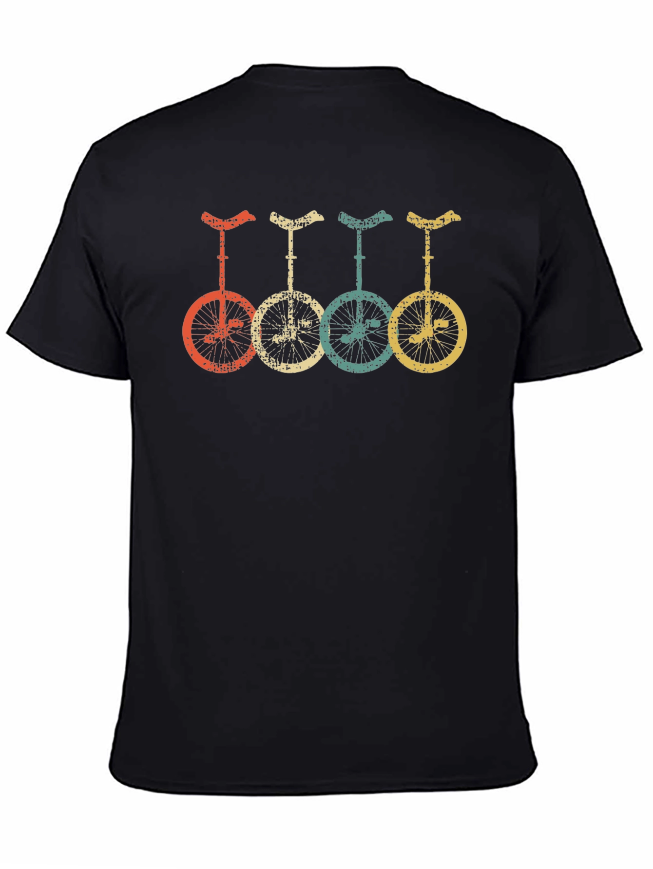 Retro Unicycle T-Shirt - Black Tee
