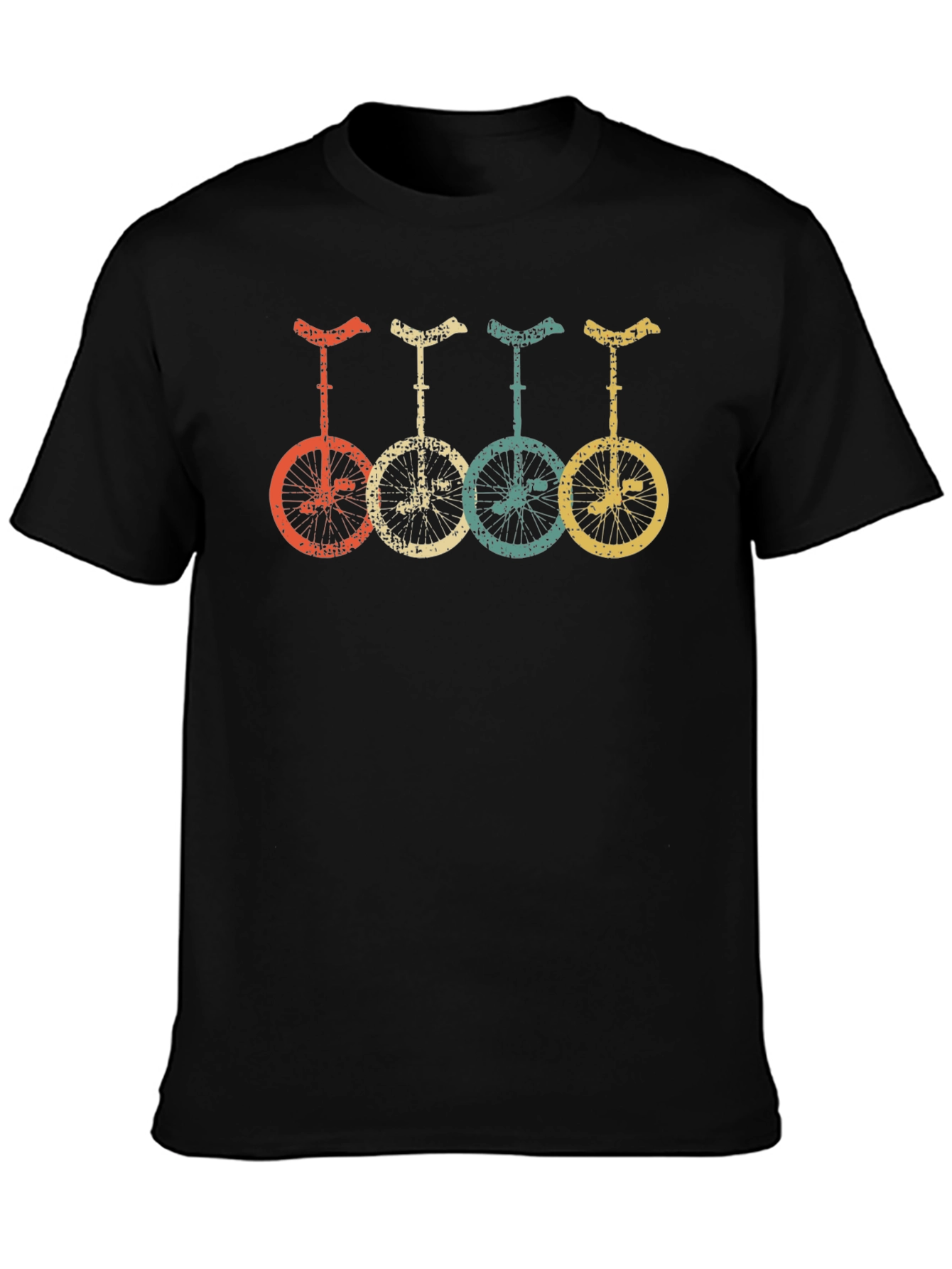 Retro Unicycle T-Shirt - Black Tee
