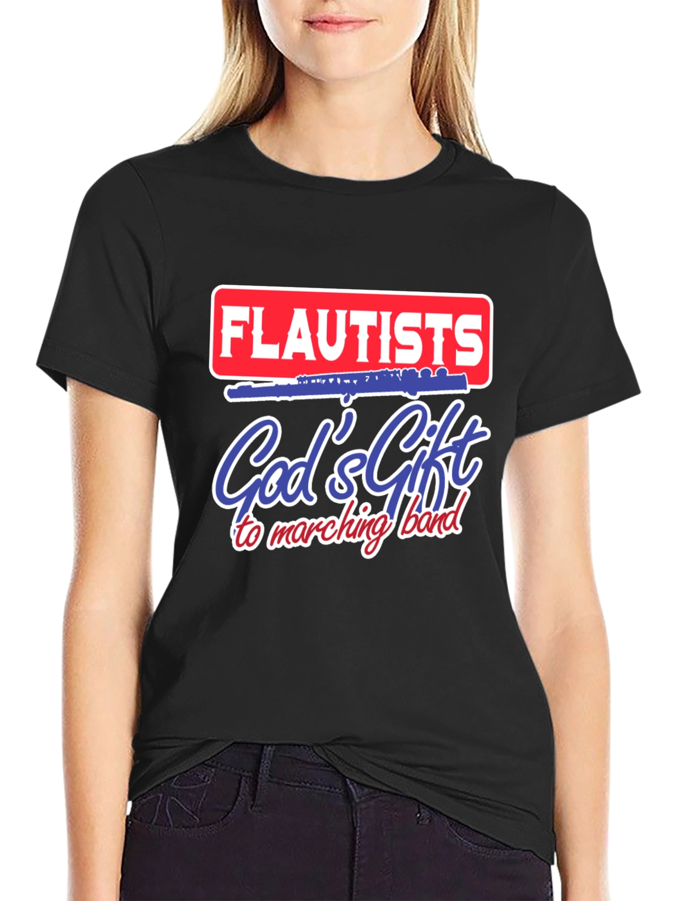 Flautists Gods Gift to Marching Band T-Shirt