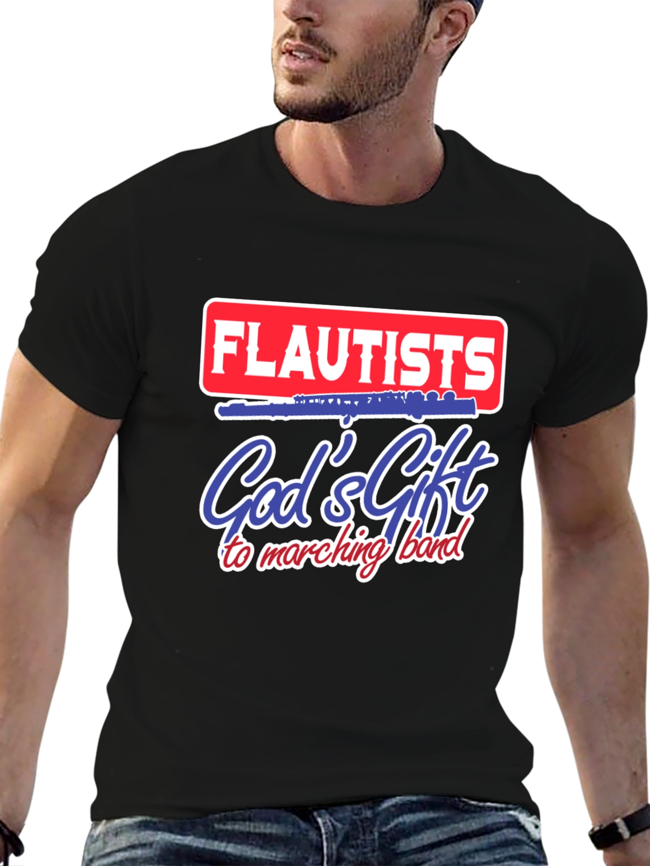 Flautists Gods Gift to Marching Band T-Shirt