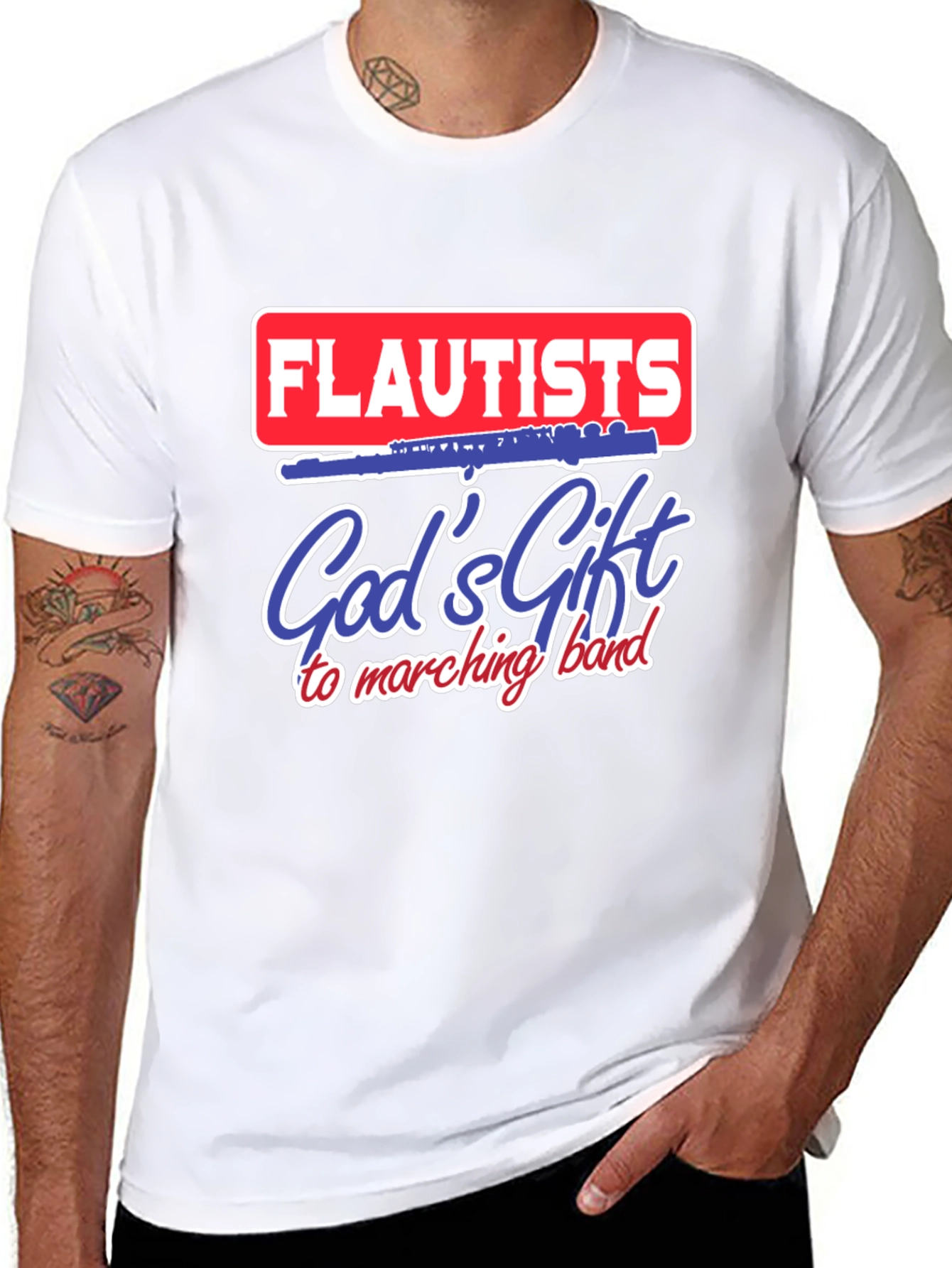 Flautists Gods Gift to Marching Band T-Shirt
