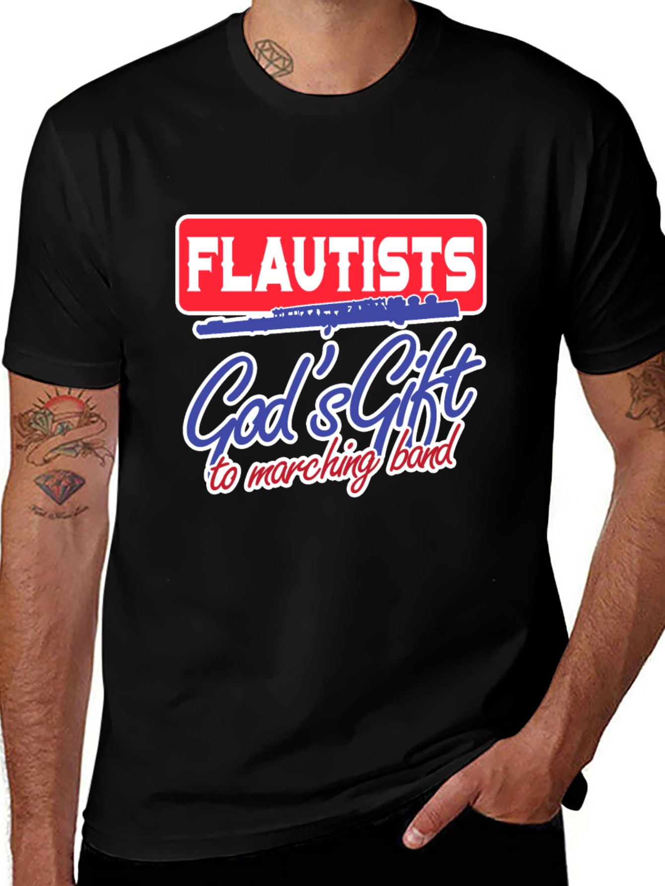 Flautists Gods Gift to Marching Band T-Shirt