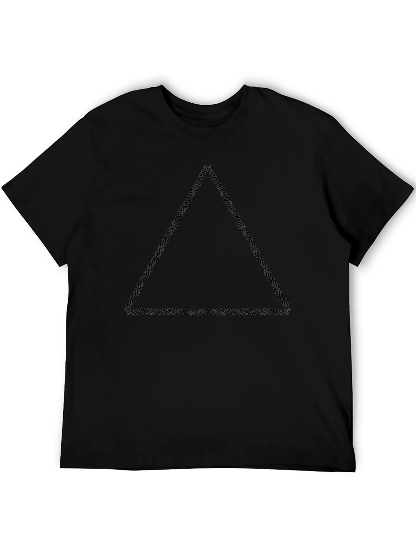 Mens Black Tribal Triangle Graphic Tee
