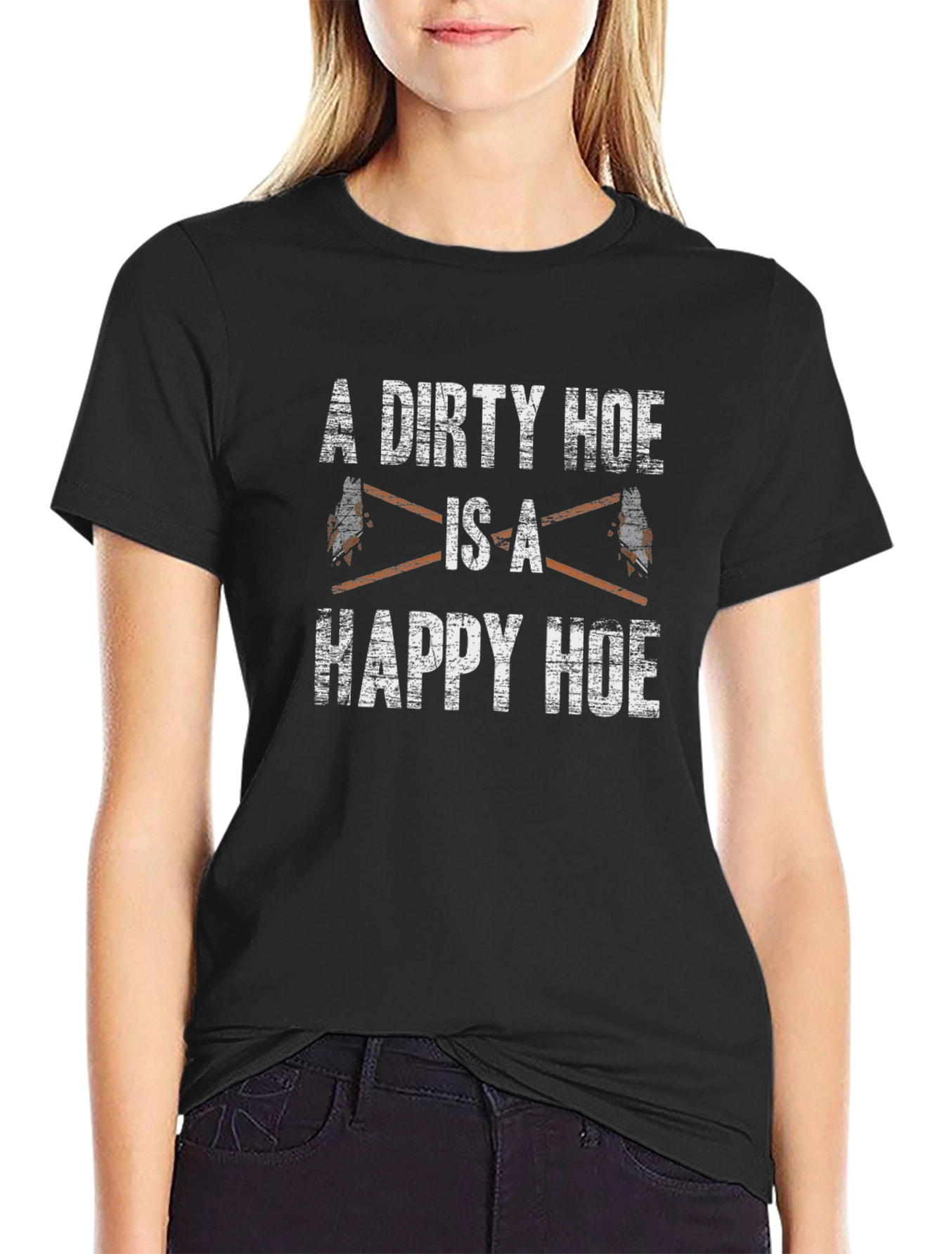 Dirty Hoe Happy Hoe Graphic T-Shirt