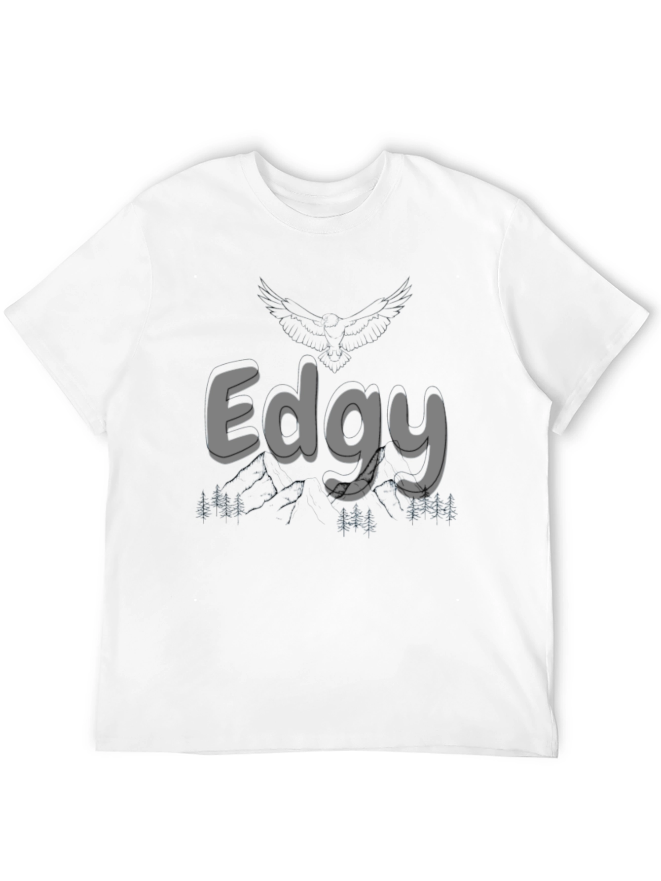 Edgy Graphic Print Black T-Shirt for Men
