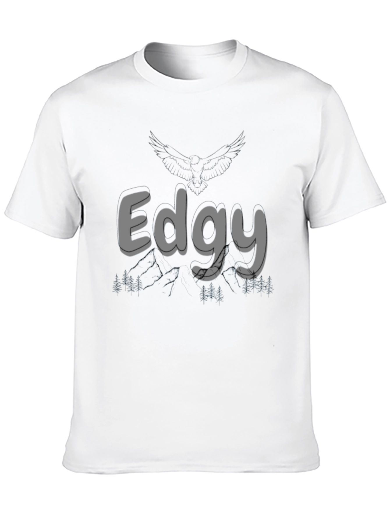 Edgy Graphic Print Black T-Shirt for Men