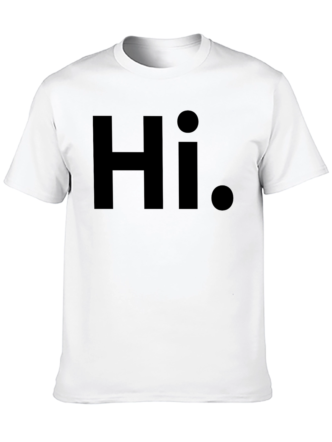 Hi. Black Graphic Tee - Casual Style