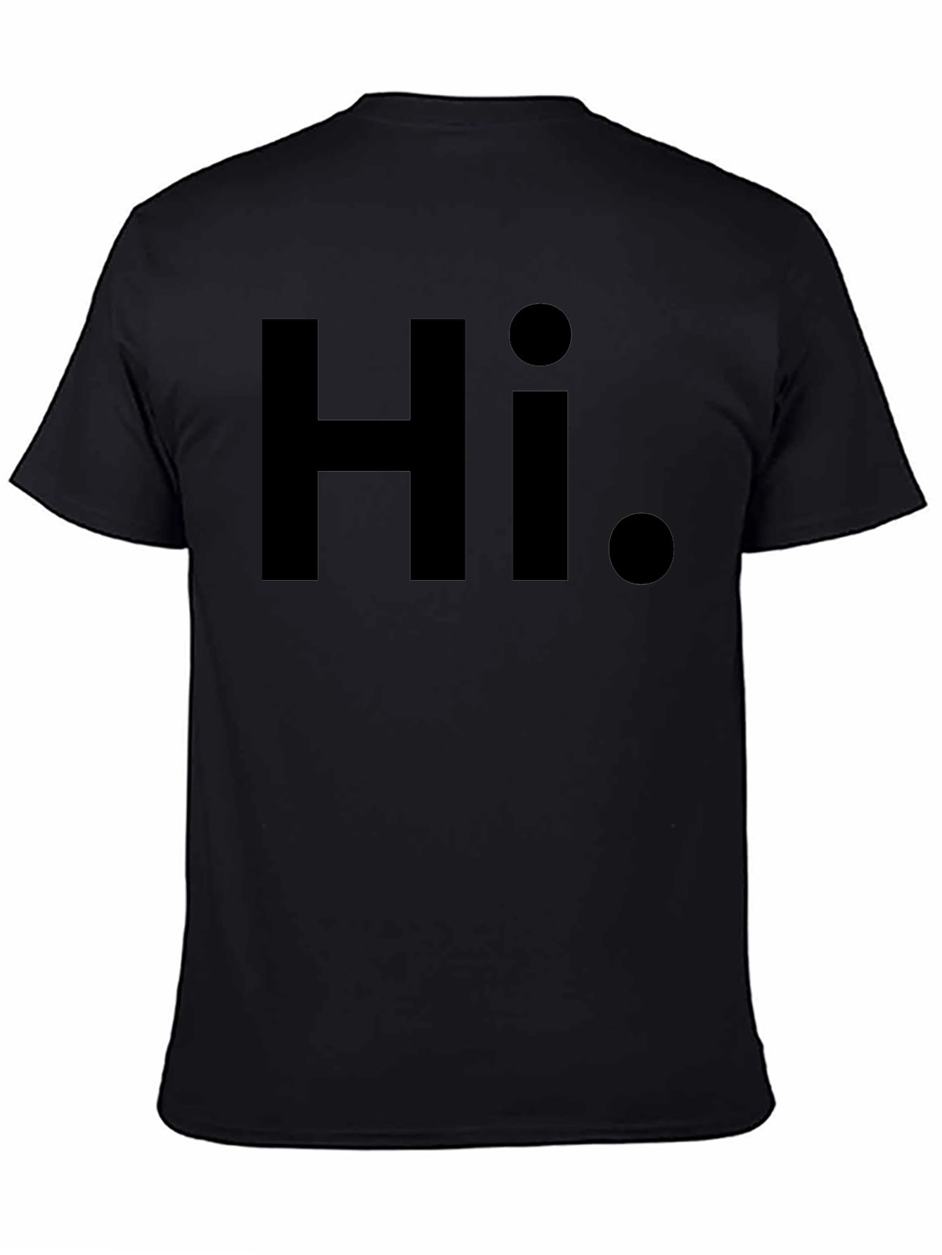 Hi. Black Graphic Tee - Casual Style
