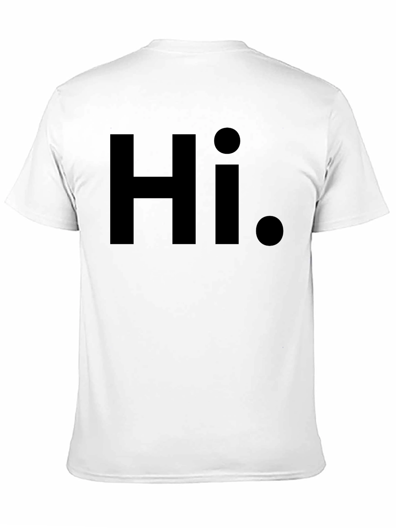 Hi. Black Graphic Tee - Casual Style