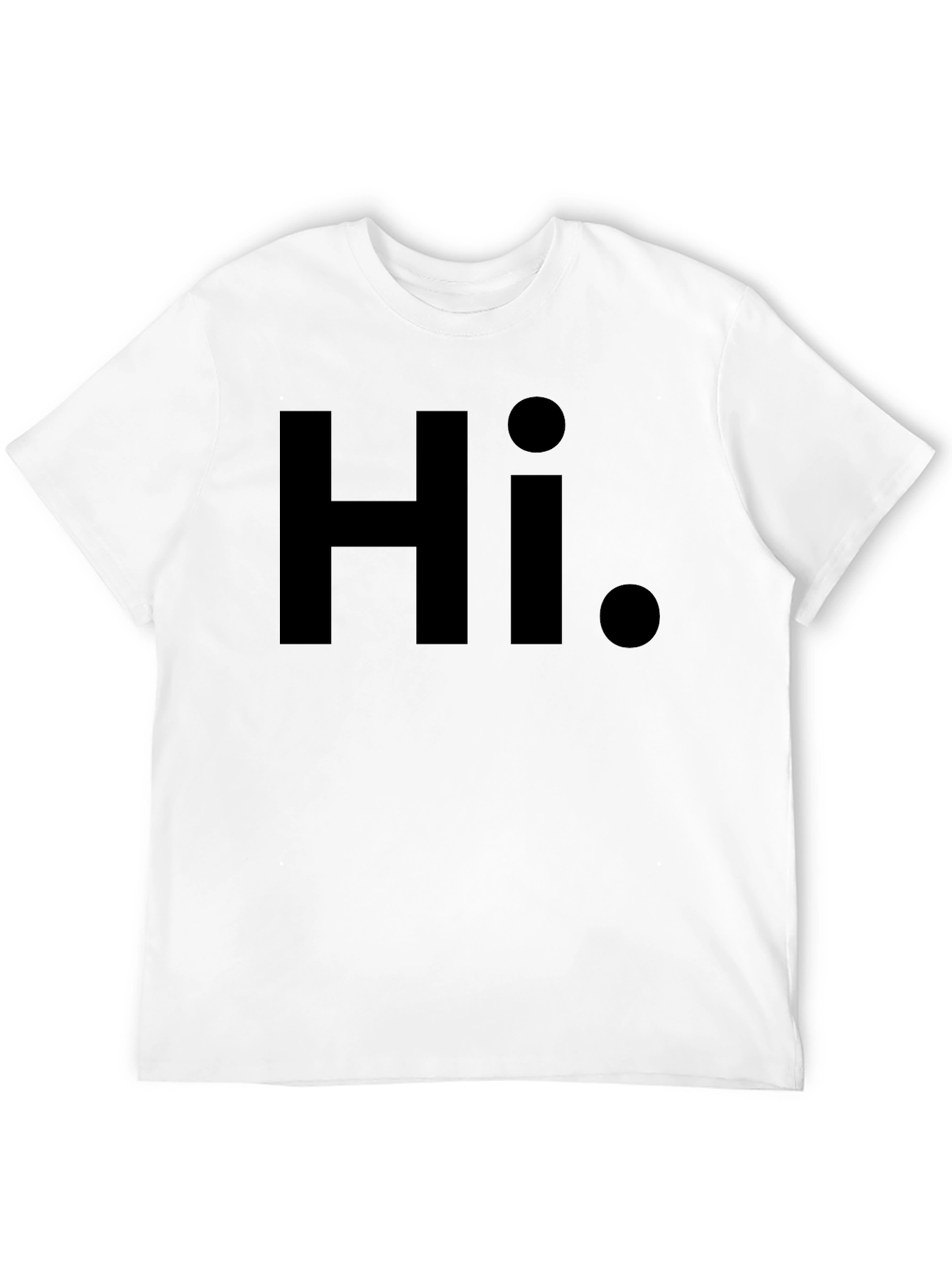 Hi. Black Graphic Tee - Casual Style