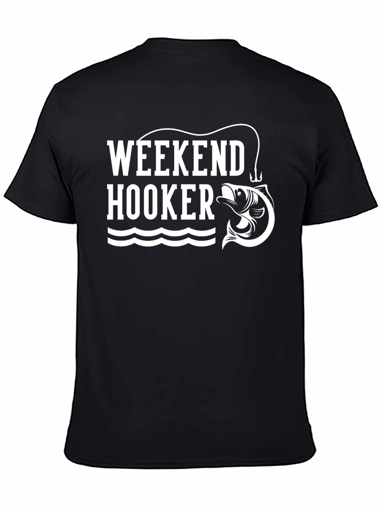 Weekend Hooker Fishing T-Shirt - Black