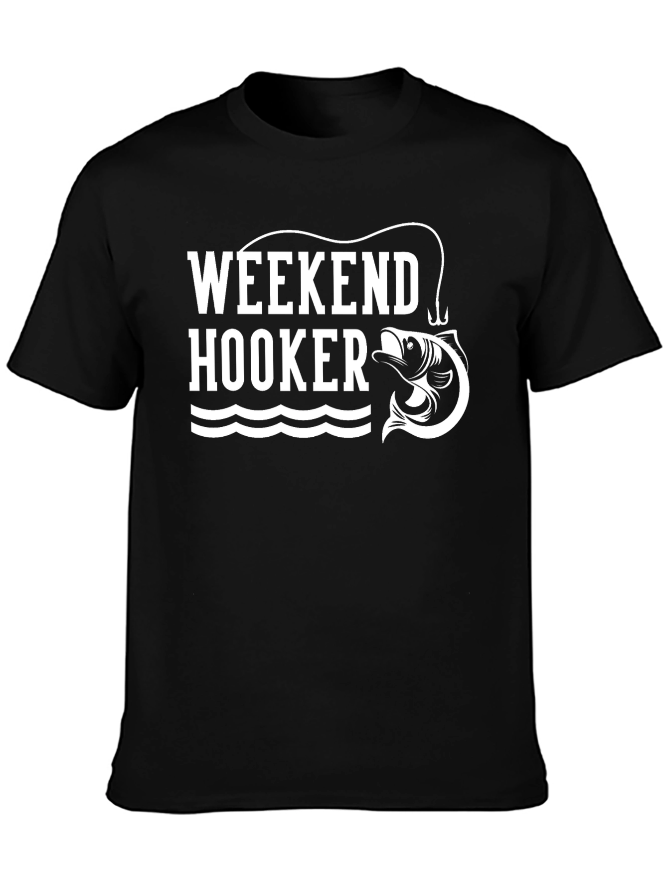 Weekend Hooker Fishing T-Shirt - Black