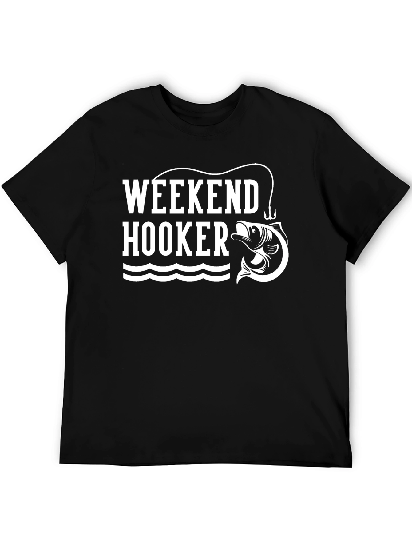 Weekend Hooker Fishing T-Shirt - Black