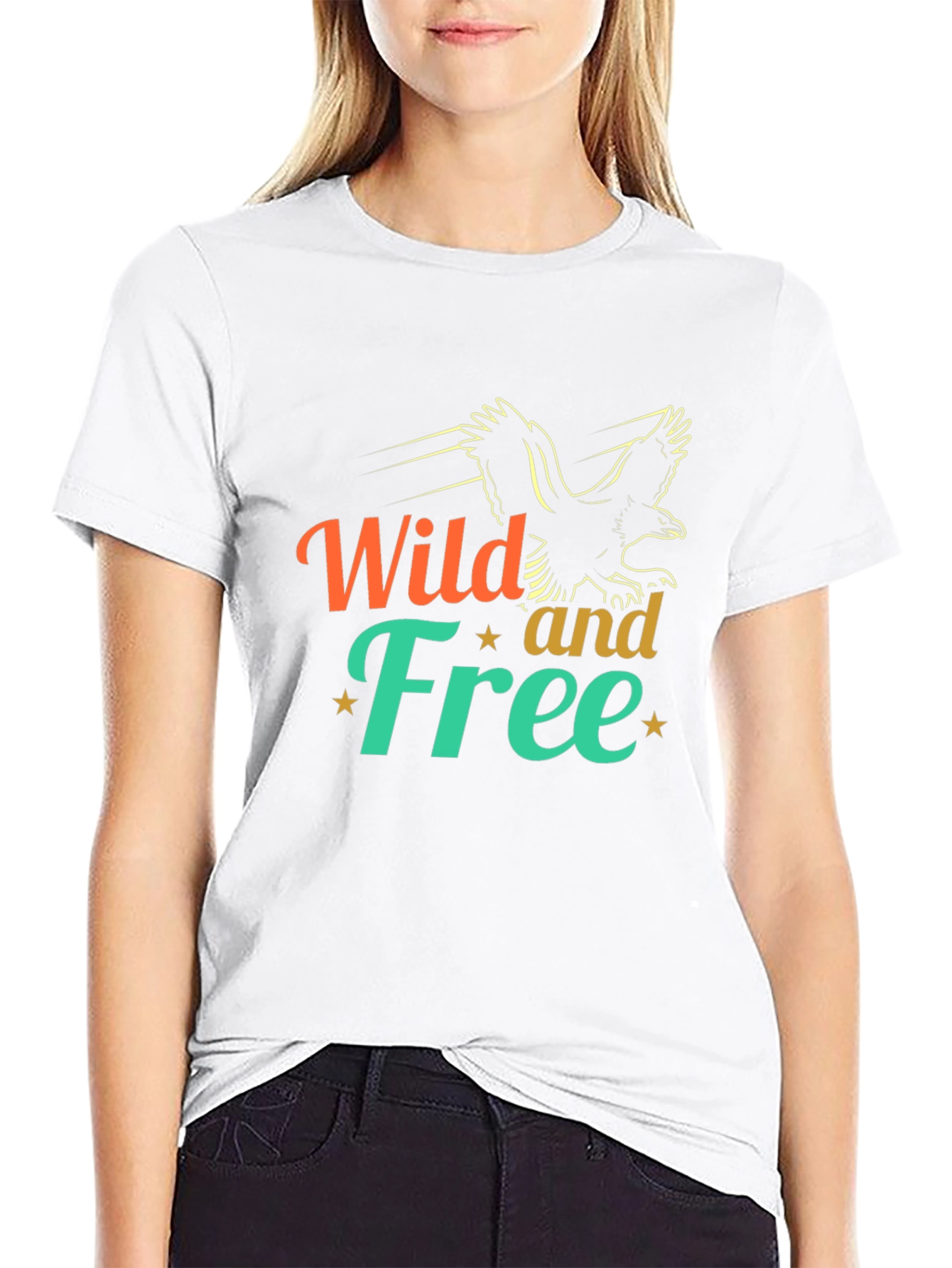 Wild and Free Eagle Graphic T-Shirt