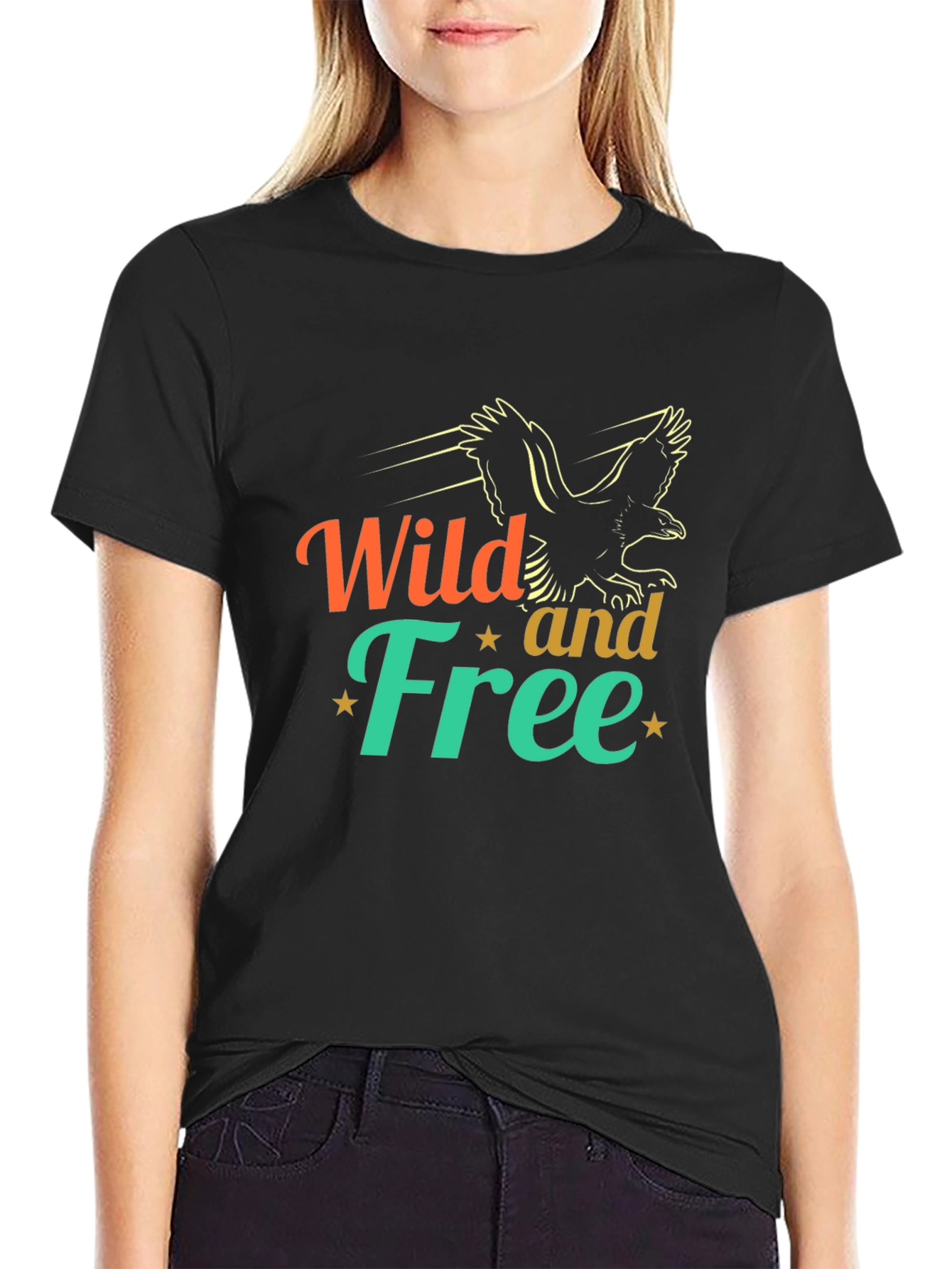 Wild and Free Eagle Graphic T-Shirt