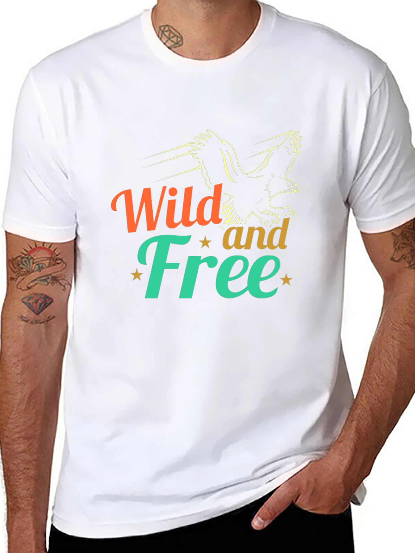 Wild and Free Eagle Graphic T-Shirt