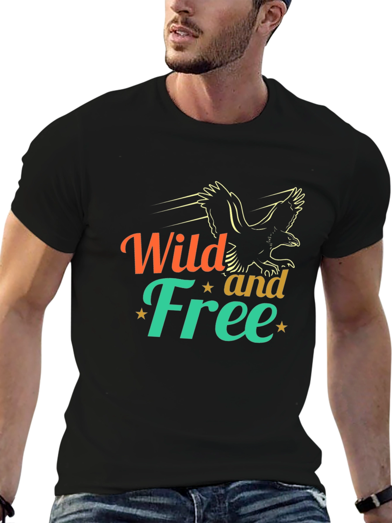 Wild and Free Eagle Graphic T-Shirt