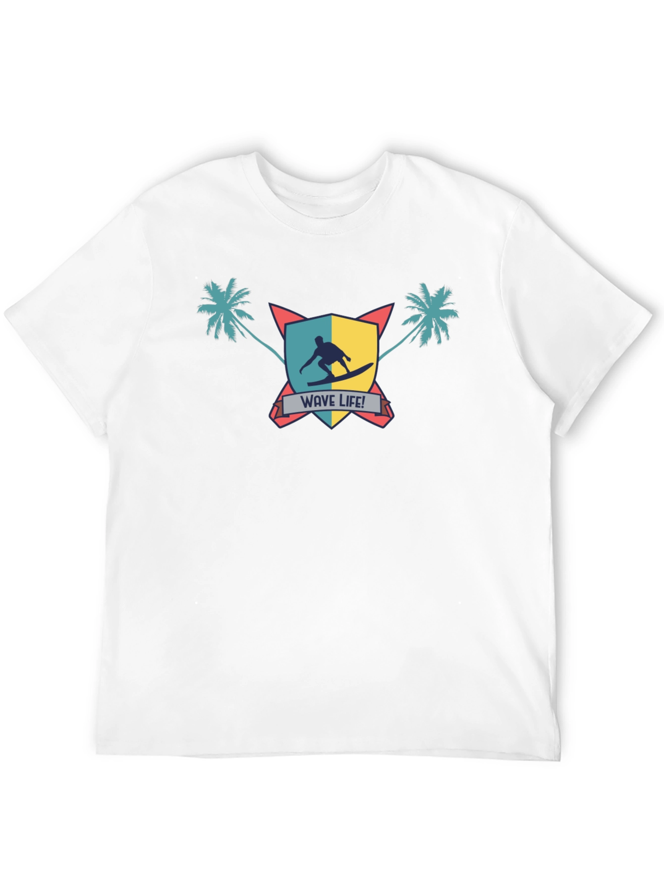 Wave Life Surfer Graphic Tee - Black