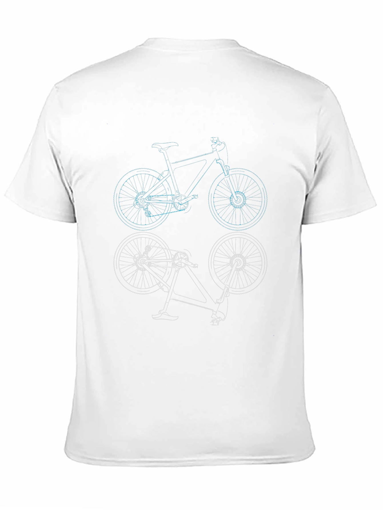 Geometric Bike Print Black Tee
