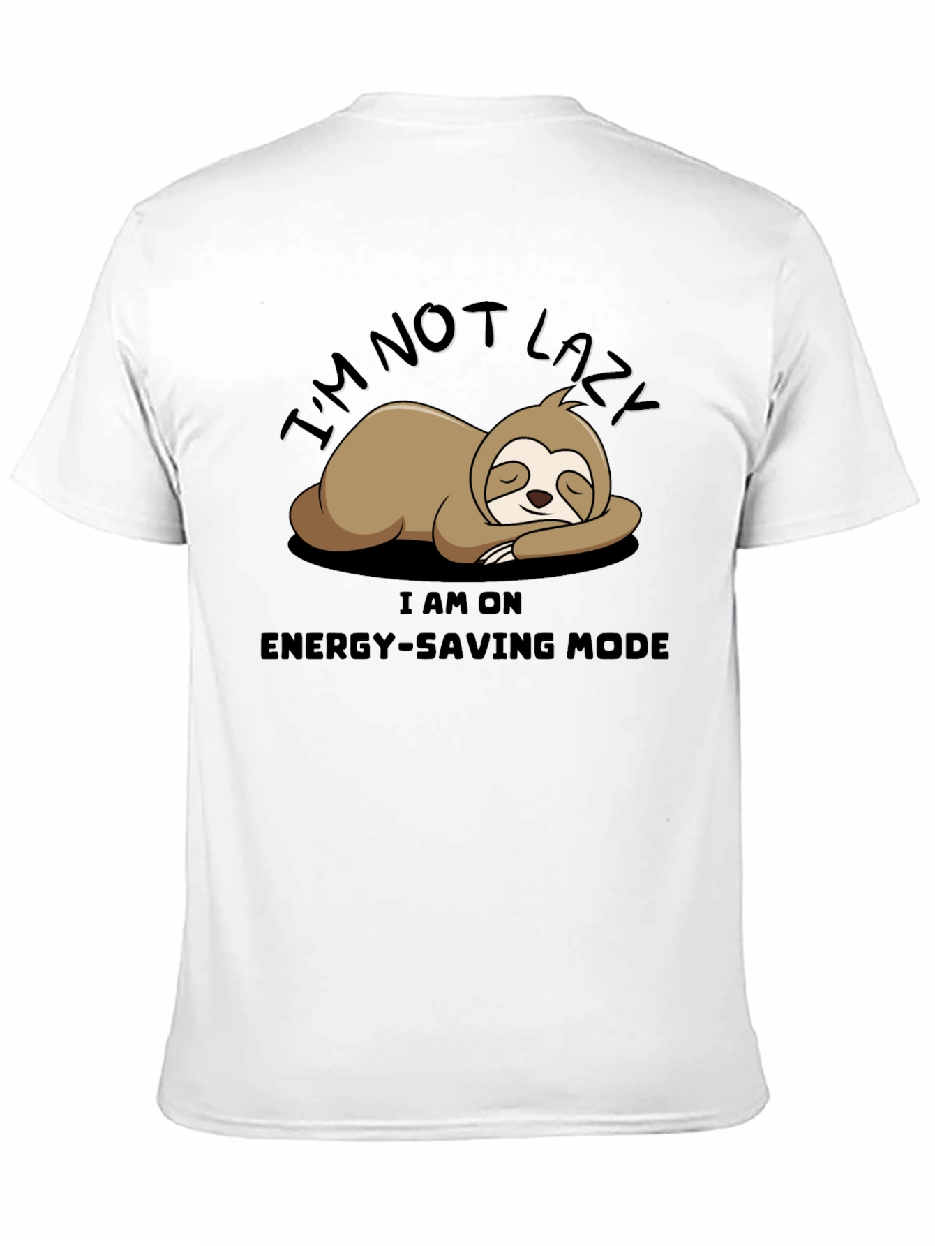 Im Not Lazy Sloth Black T-Shirt