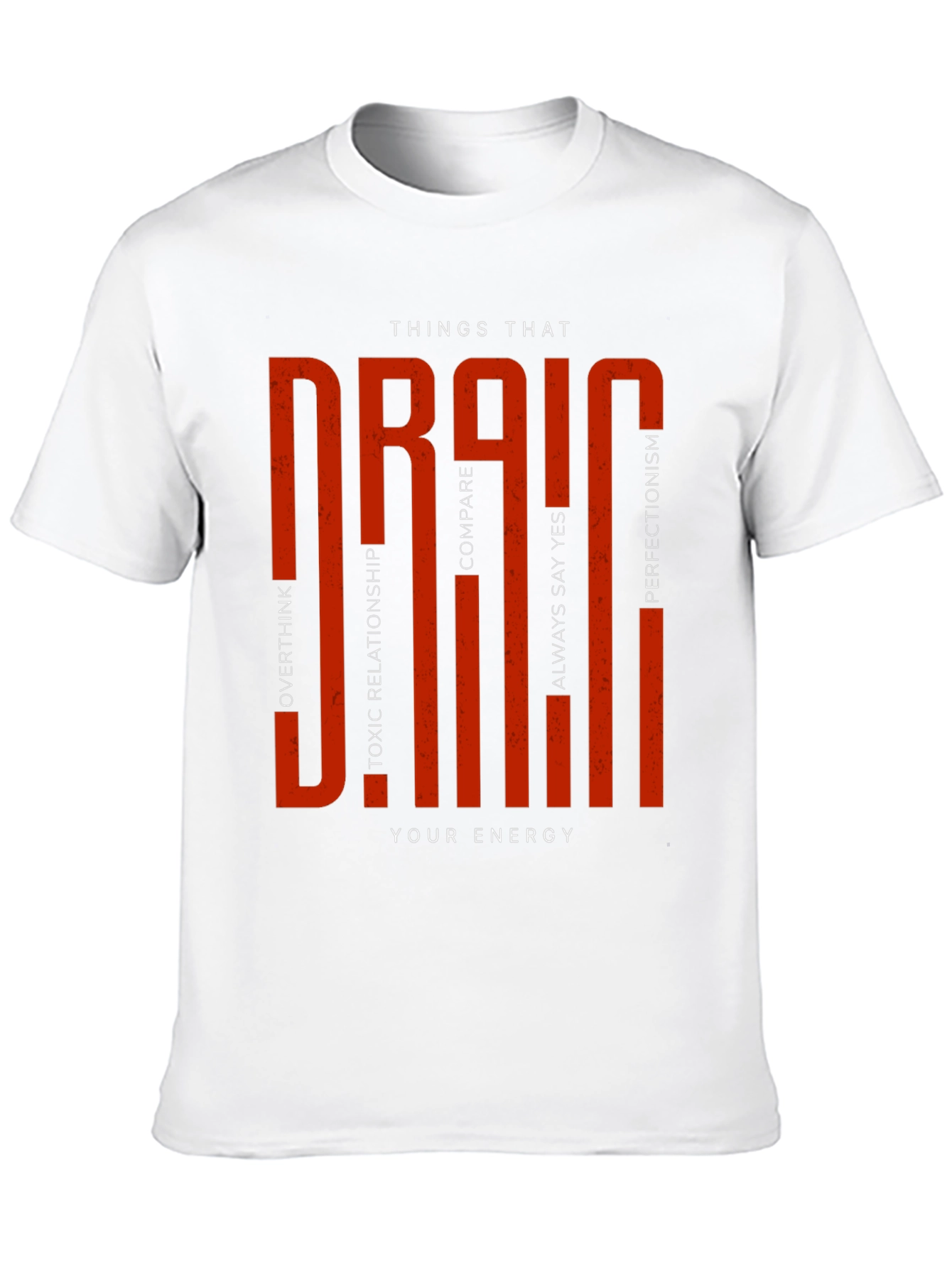 Energy Drain Graphic Tee - Motivational Black T-Shirt