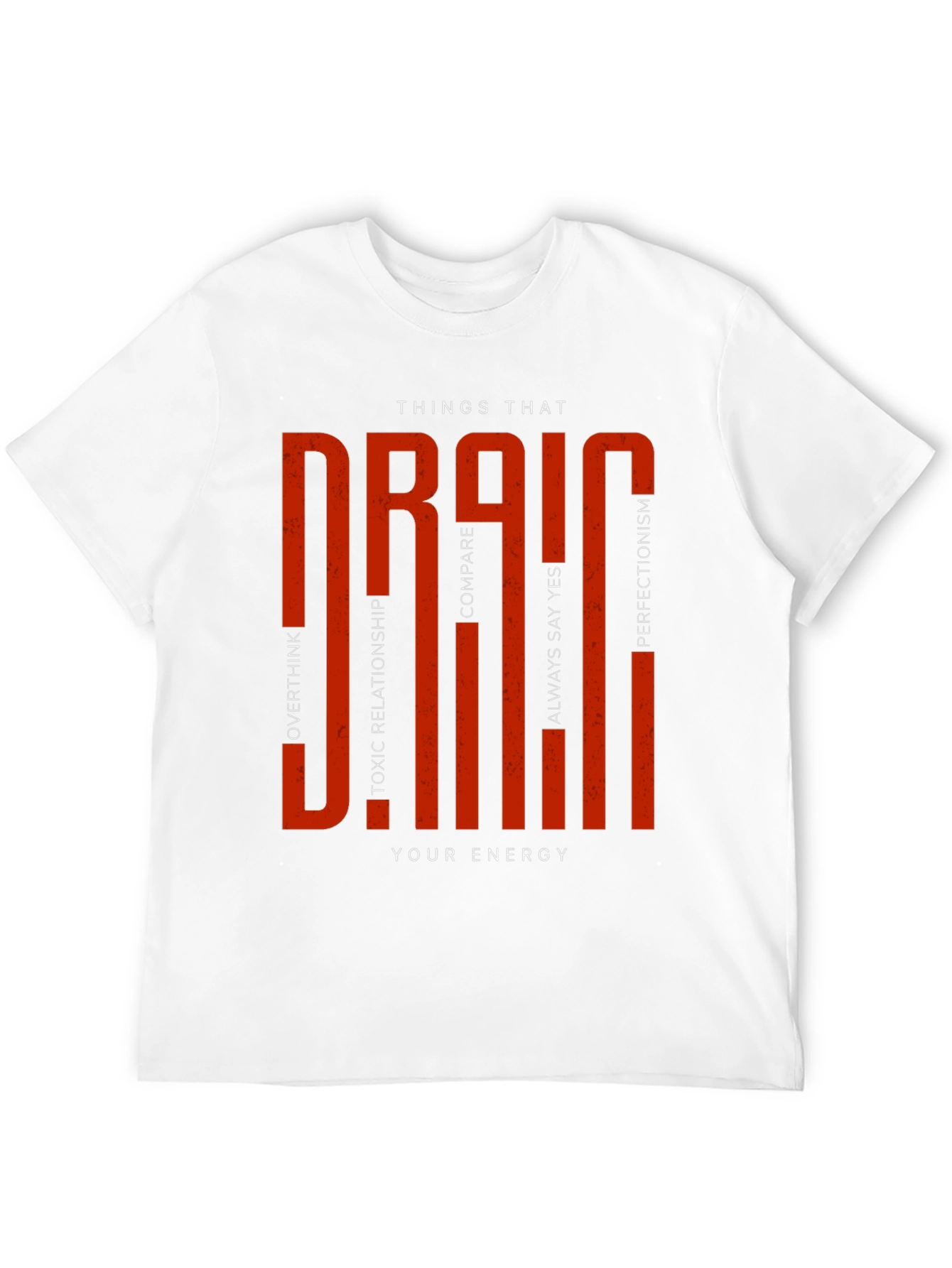 Energy Drain Graphic Tee - Motivational Black T-Shirt