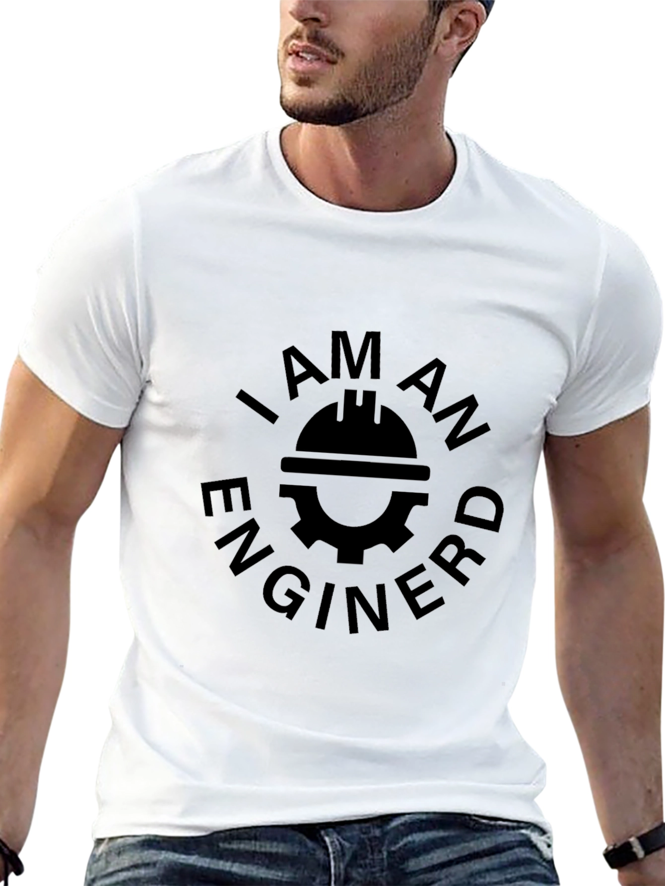 I Am An Engineer T-Shirt - Black Crew Neck
