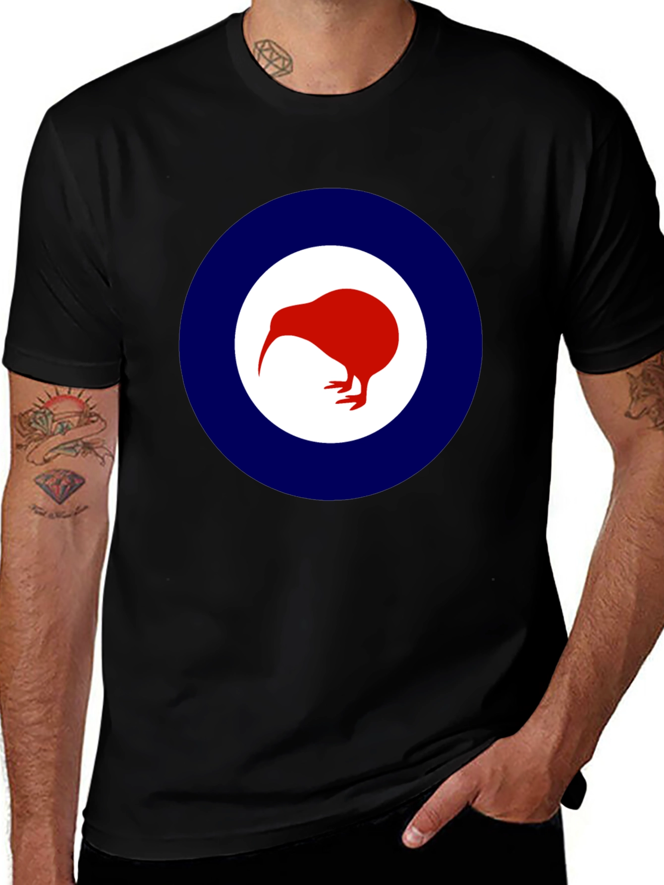 Kiwi Bird Graphic Tee - Stylish Roundel Design