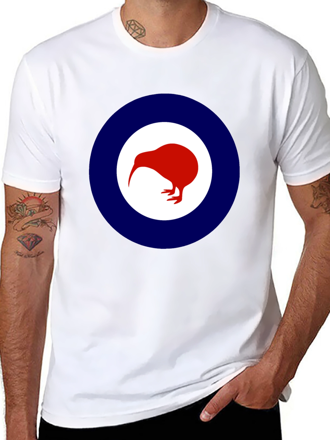 Kiwi Bird Graphic Tee - Stylish Roundel Design