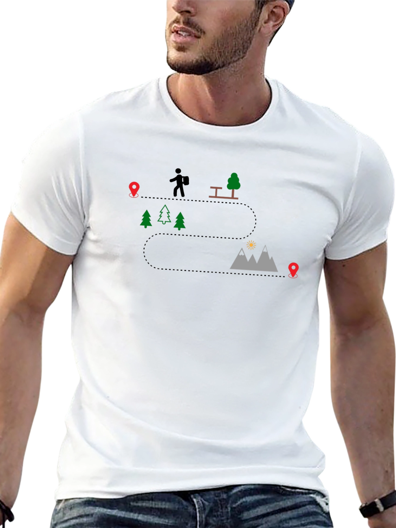 Hiking Trail Graphic Tee - Adventure Awaits