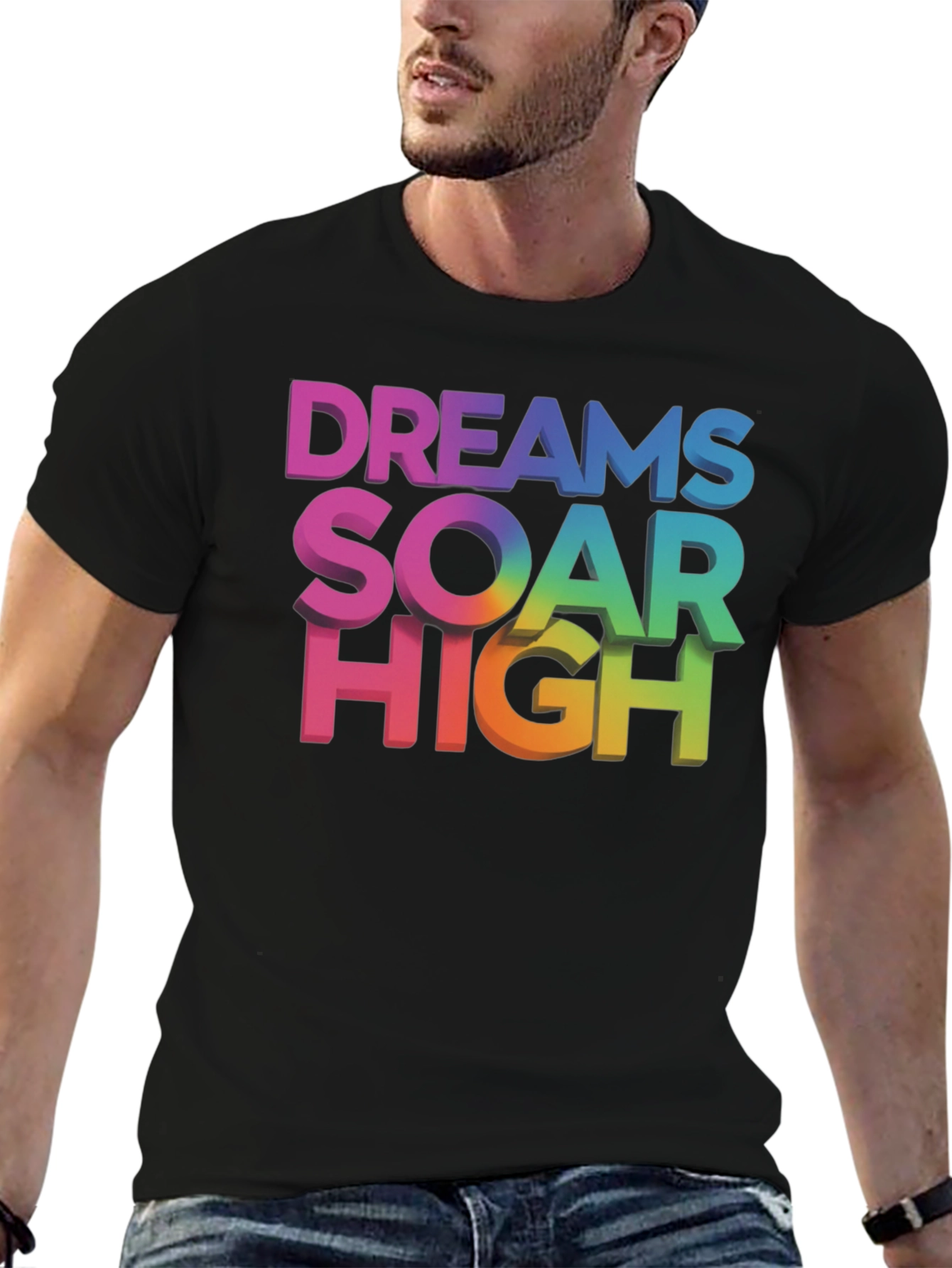 Dreams Soar High Graphic Tee - Black