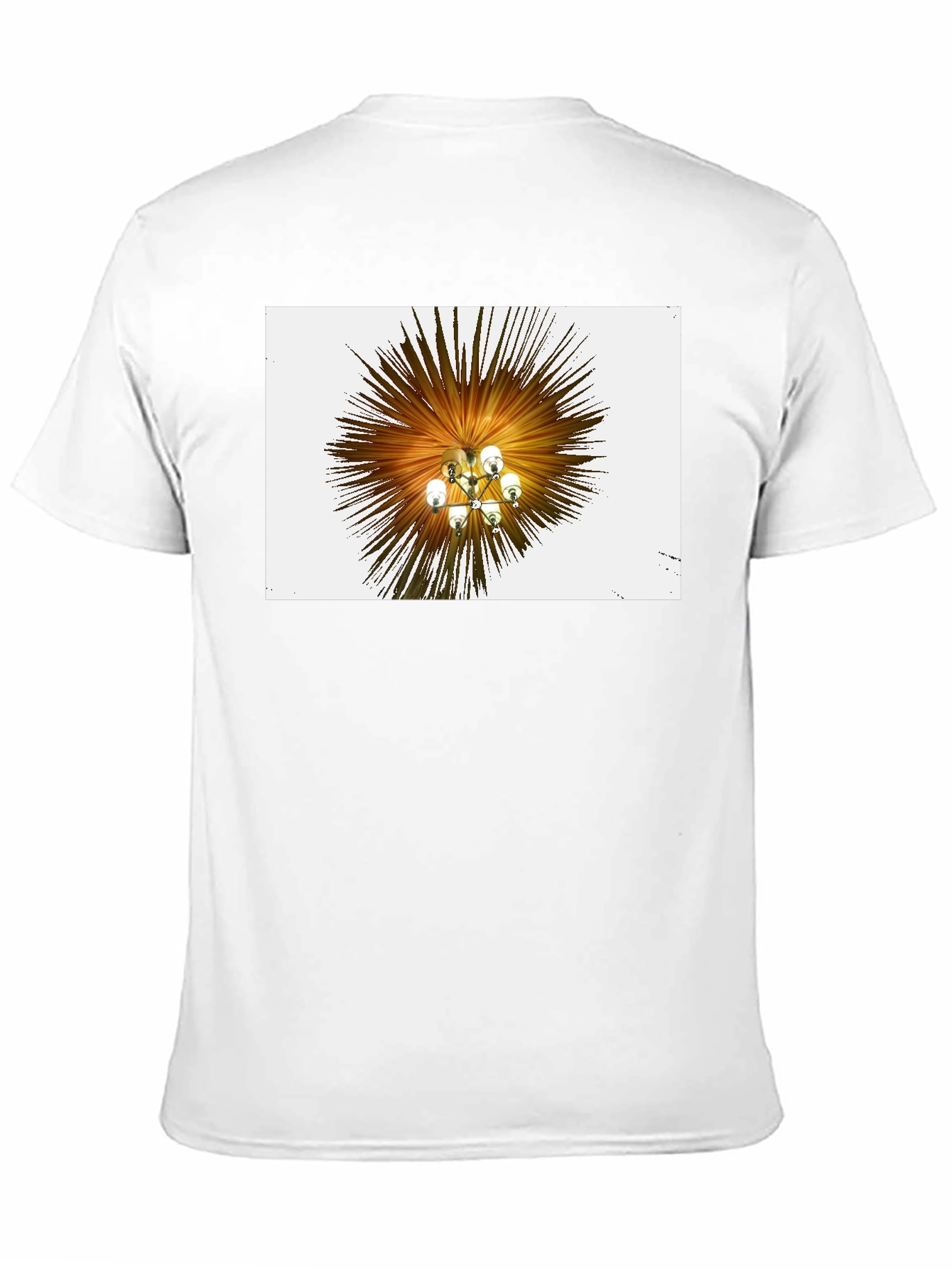 Abstract Chandelier Graphic Tee - Stylish Black T-Shirt