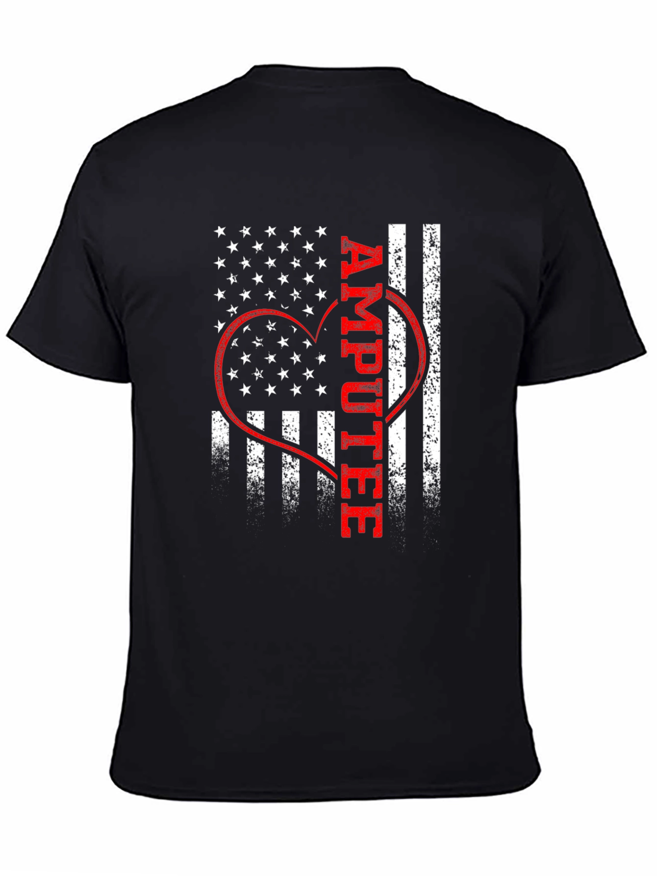 Amputee Patriotic Heart Graphic Tee